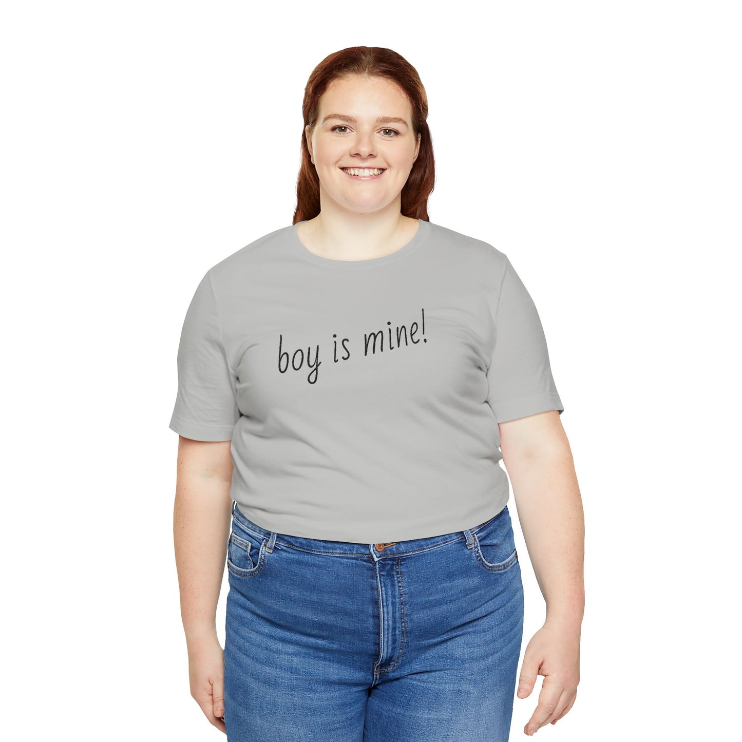 Boy is Mine! Unisex Jersey Tee - Casual Wear, Gift for Friends, Motivational Shirt, Everyday Outfit, Summer Essential, Flirt and Fun, Flayful Vibes