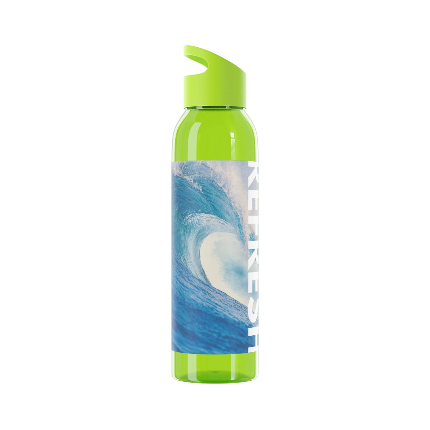 Ocean-inspired water bottle with sky blue design for gym and running