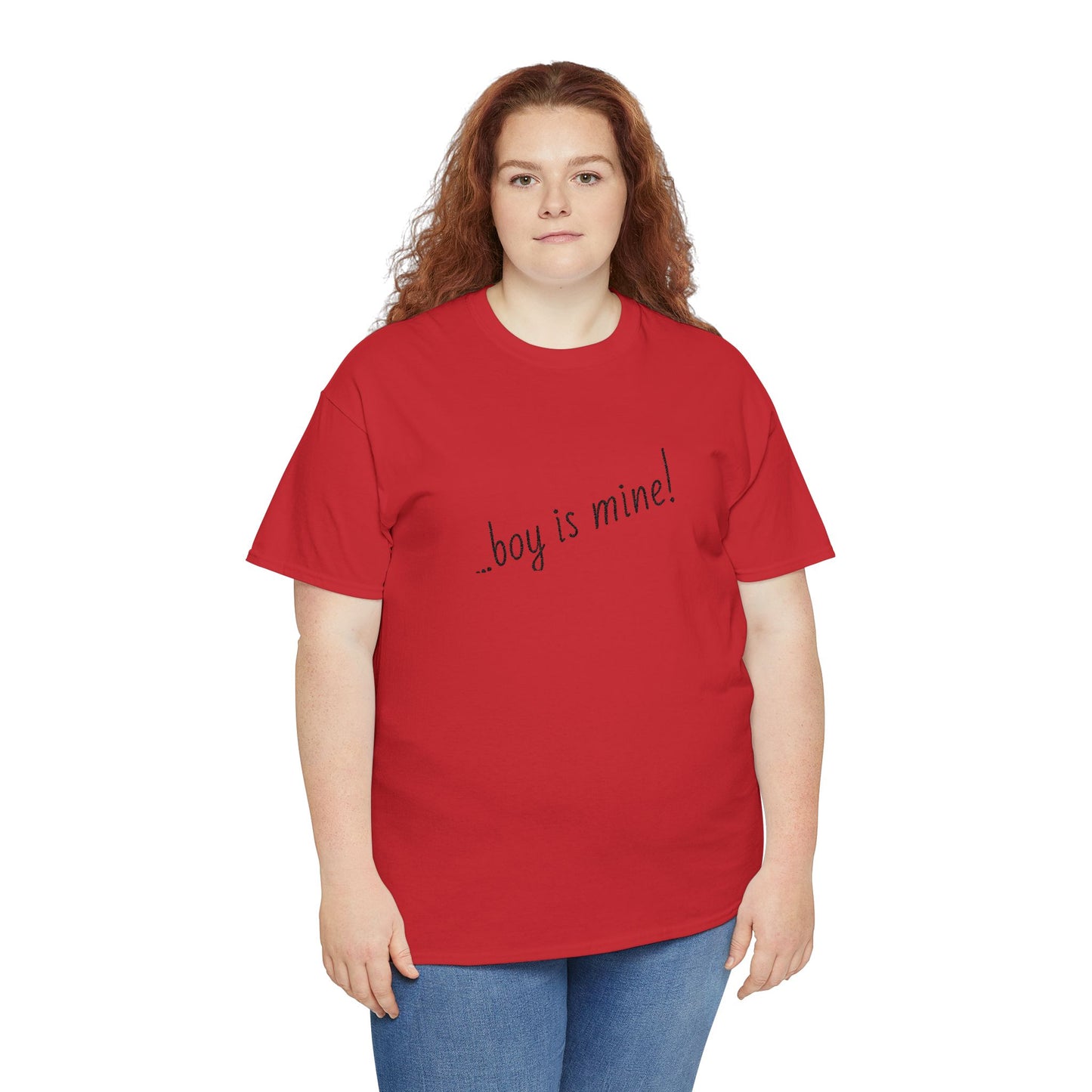 Fun casual t-shirt with Boy is Mine flirty design
