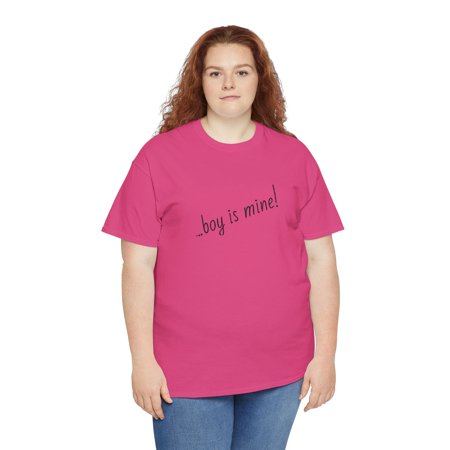 Fun casual t-shirt with Boy is Mine flirty design