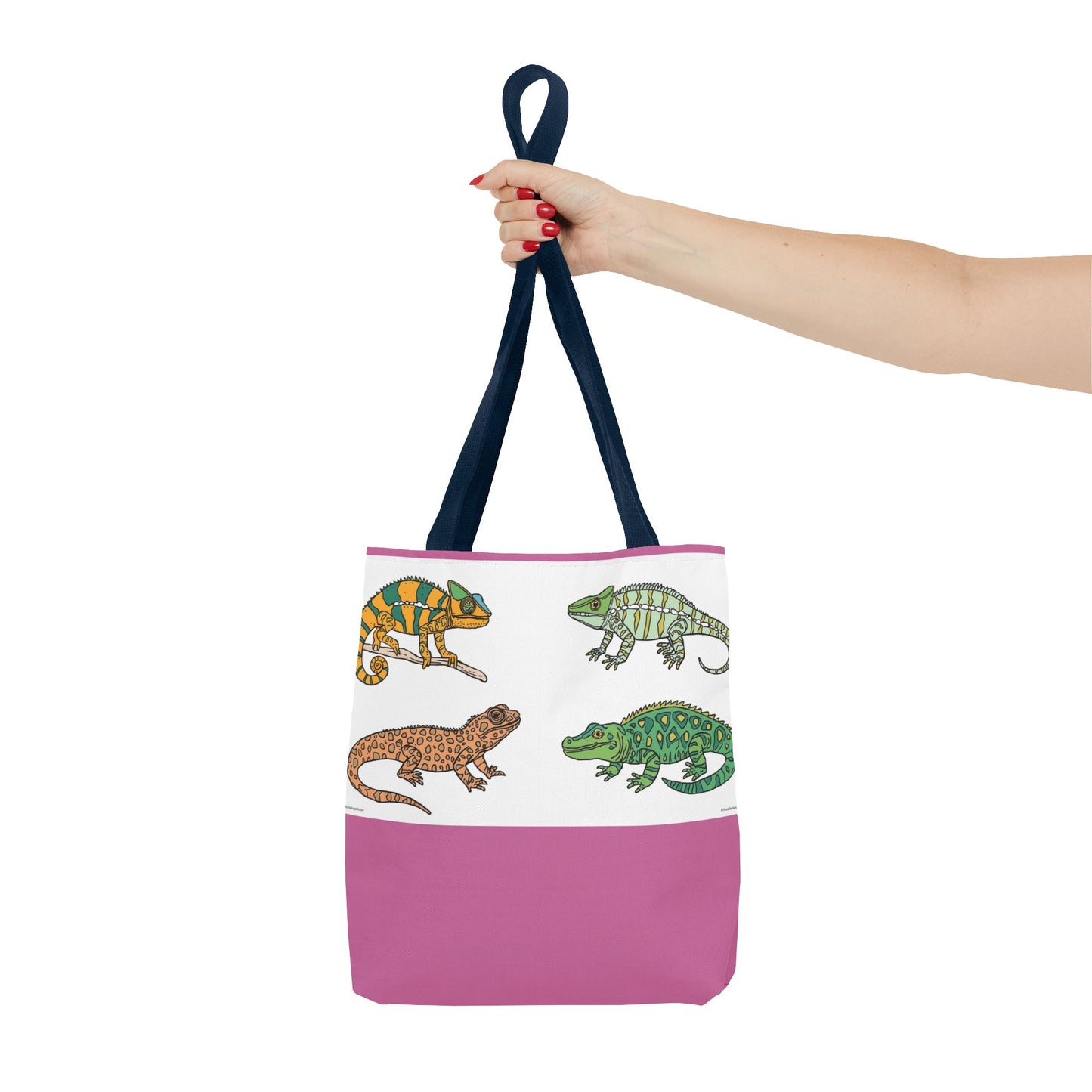 Colorful Lizard Tote Bag, Reptile Lover Gift, Eco-Friendly Shopping Bag, Beach Bag, Animal Print Purse