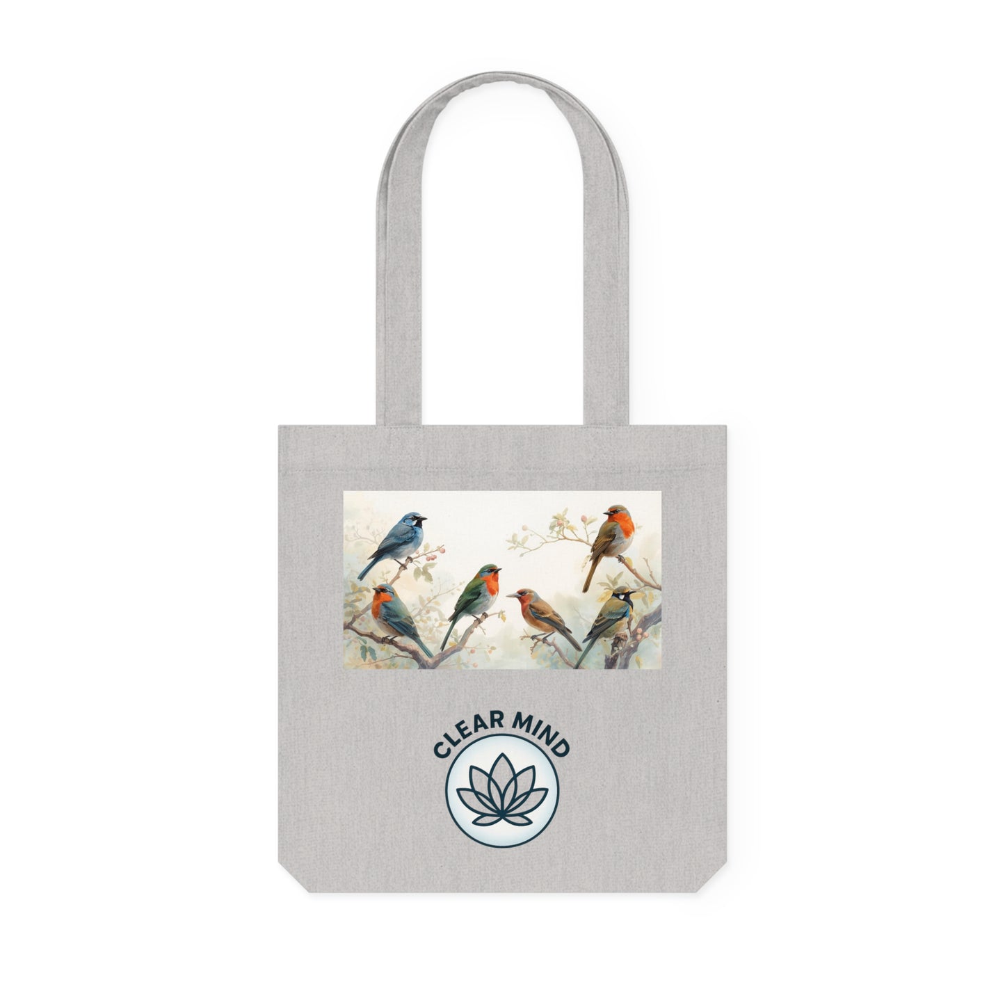 Nature-Inspired Woven Tote Bag | Clear Mind Design | Eco-Friendly Carryall, Shopping Bag, Bird Lover Gift, Gardening Tote, Boho Bag
