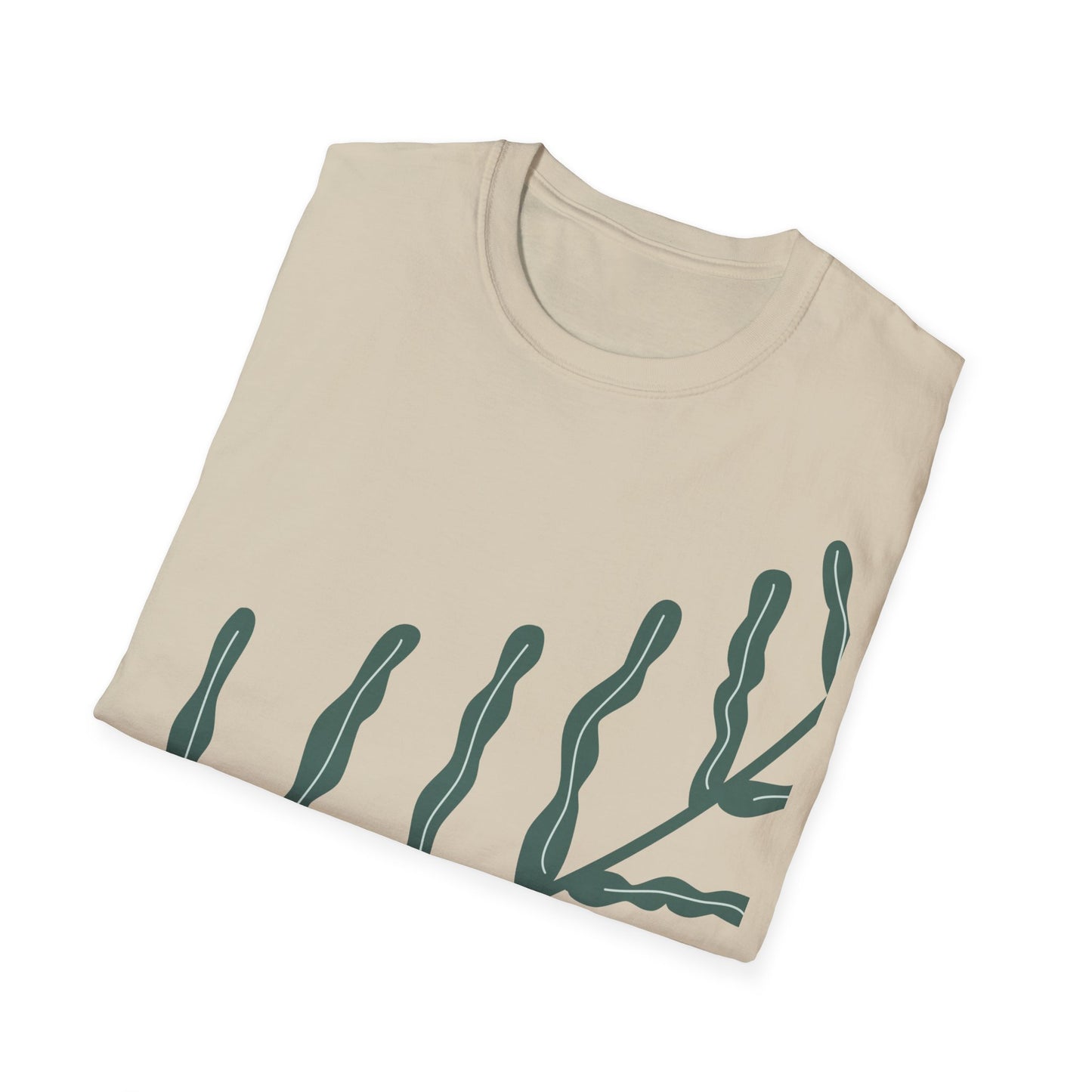 Folded comfortable botanical print shirt with floral pattern eco-conscious fashion