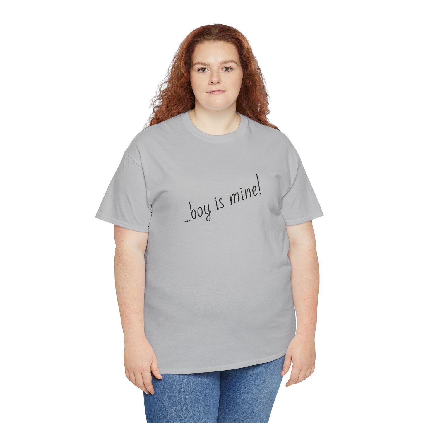 Fun casual t-shirt with Boy is Mine flirty design