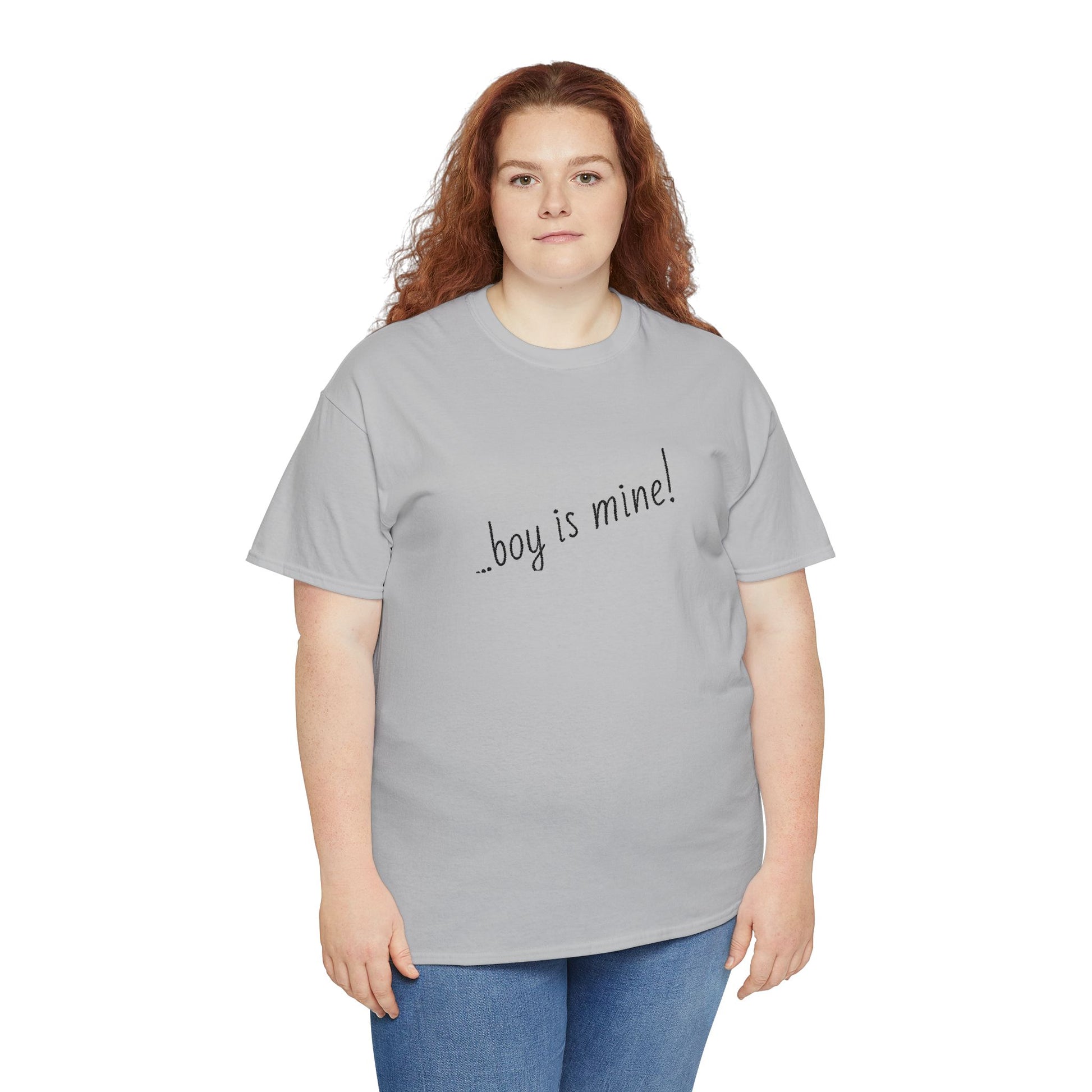 Fun casual t-shirt with Boy is Mine flirty design