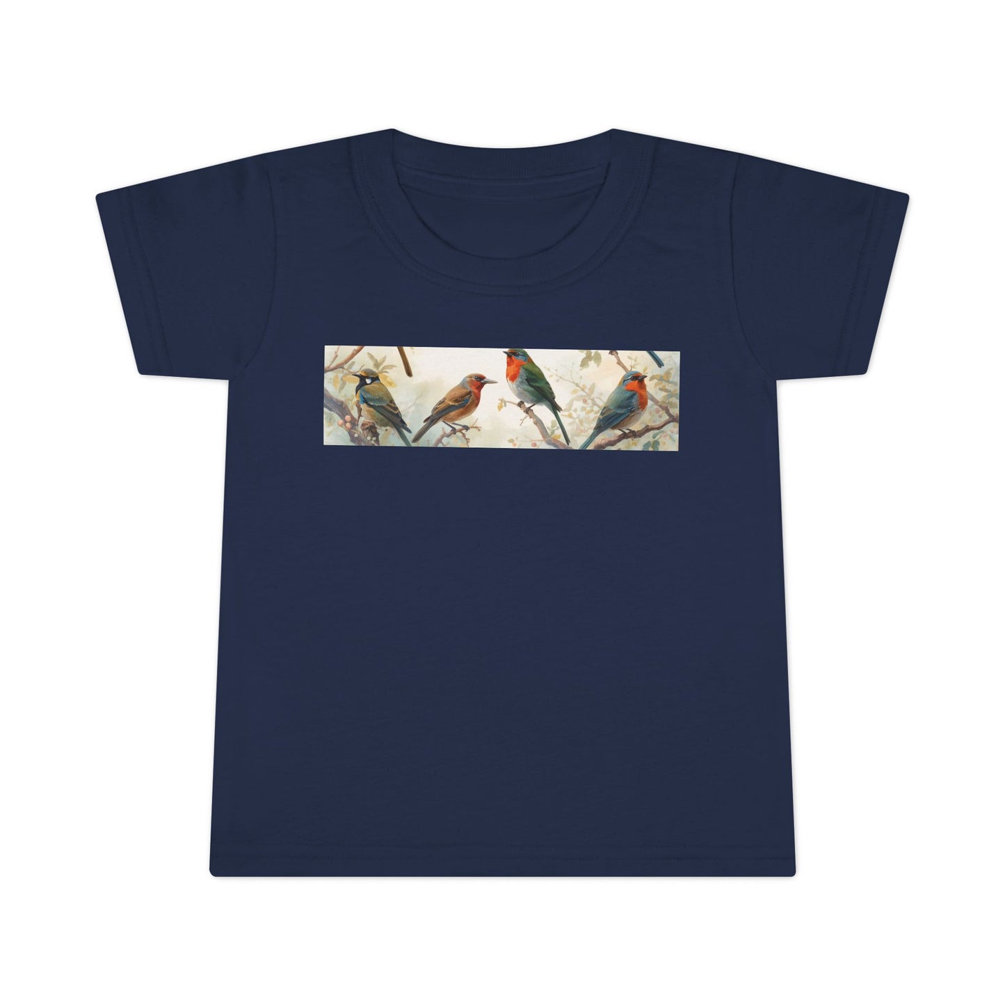 Cute nature toddler shirt with vintage bird design for kids