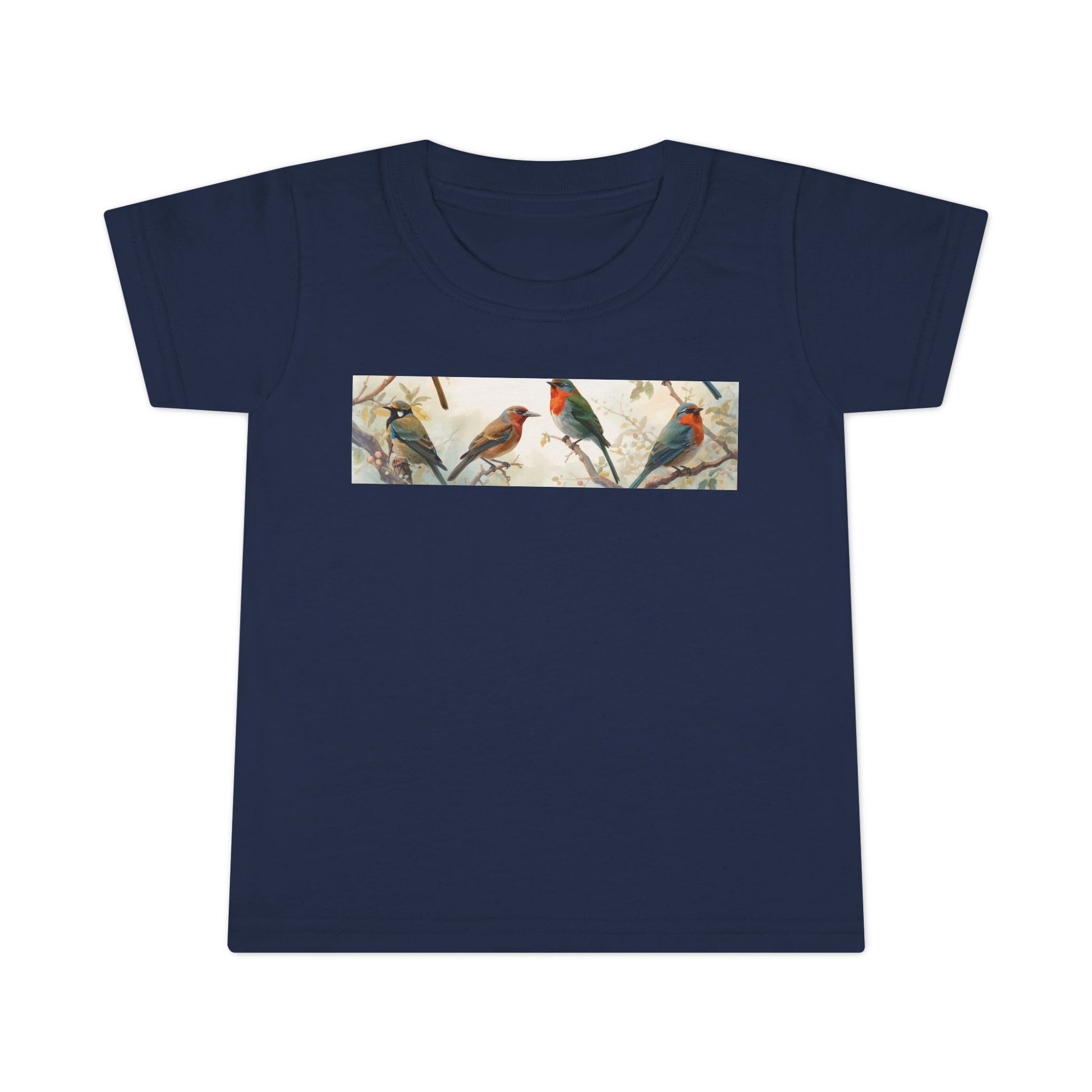 Cute nature toddler shirt with vintage bird design for kids
