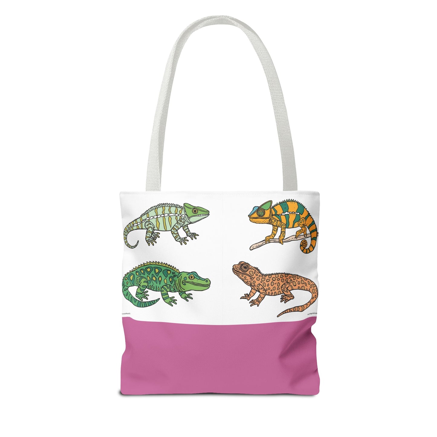 Colorful Lizard Tote Bag, Reptile Lover Gift, Eco-Friendly Shopping Bag, Beach Bag, Animal Print Purse