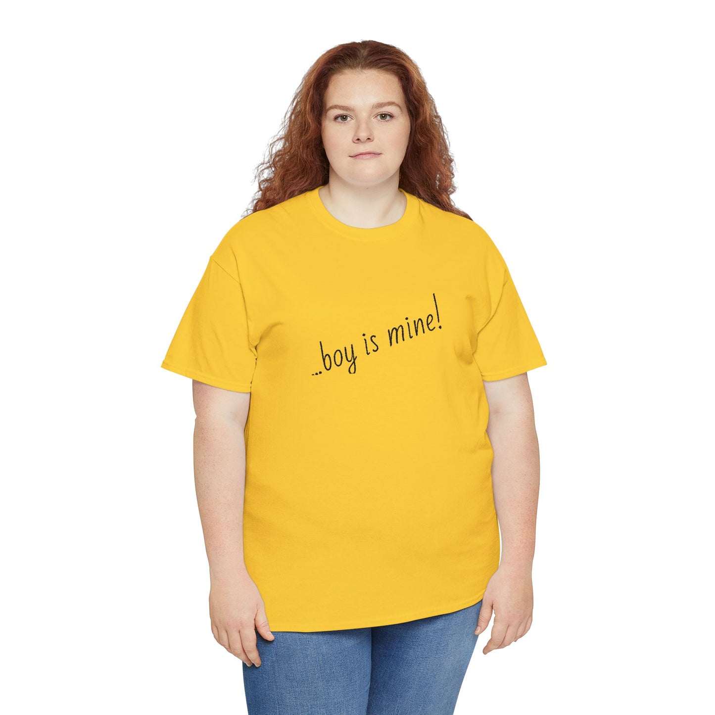 Fun casual t-shirt with Boy is Mine flirty design