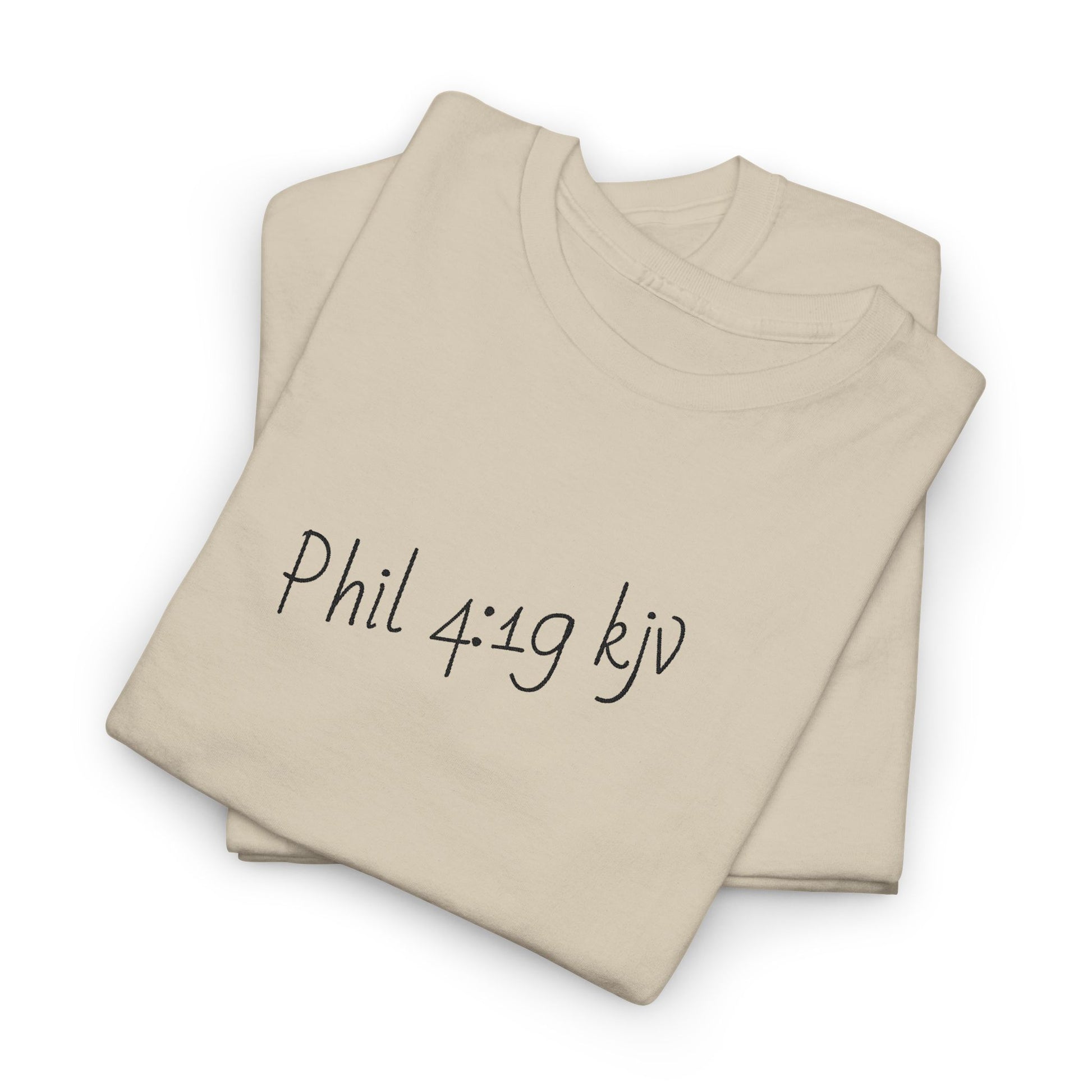 Scripture t-shirt with Philippians 4:19 KJV Bible verse