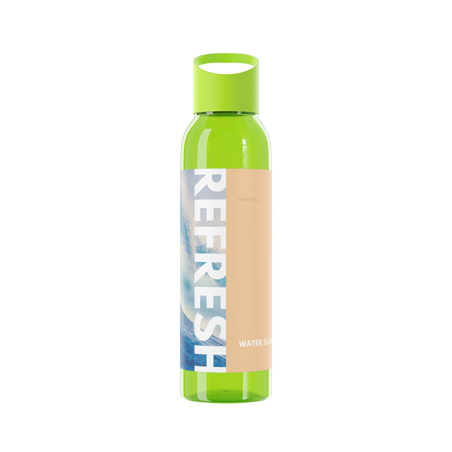 Ocean-inspired water bottle with sky blue design for gym and running