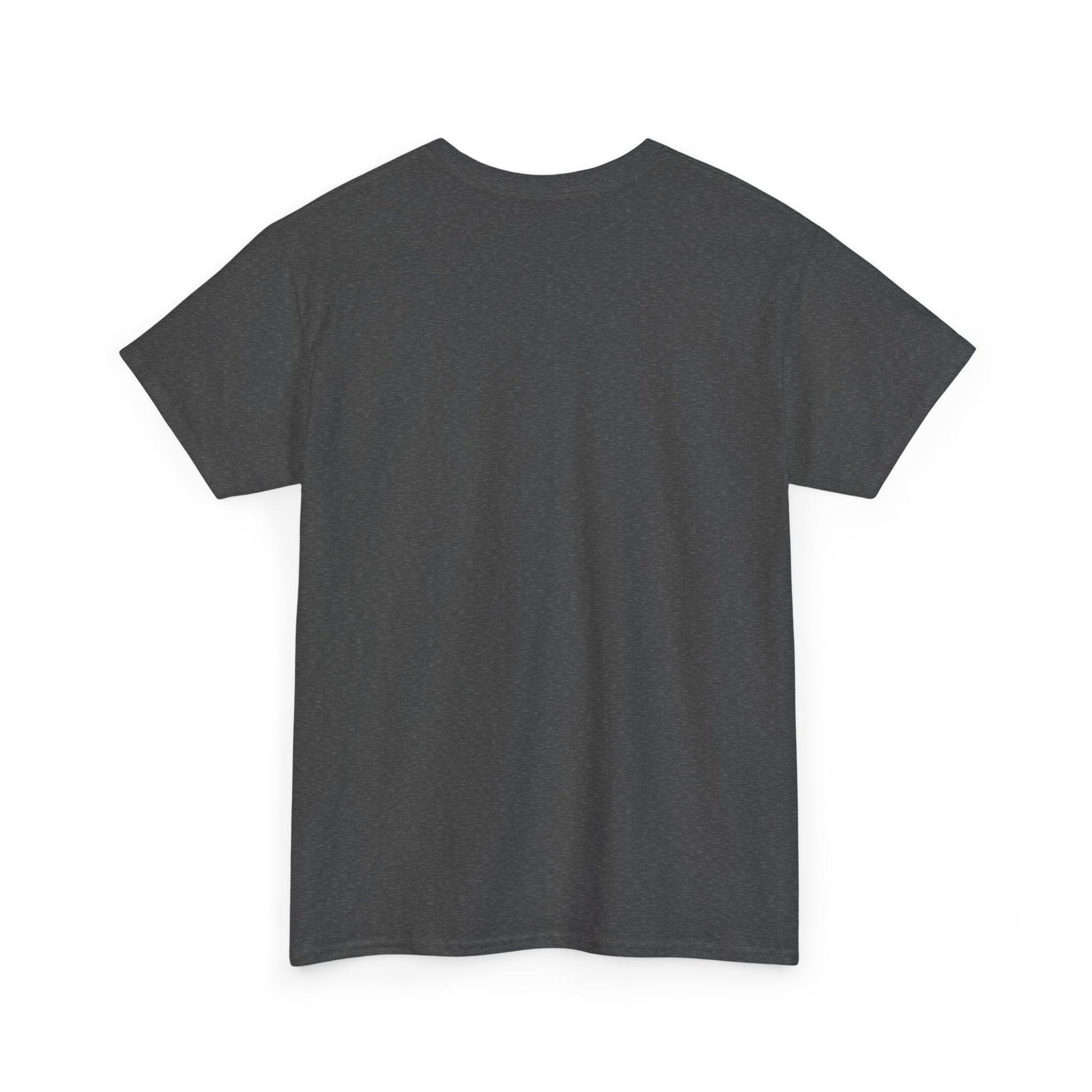 Plain dark gray t-shirt on a white background