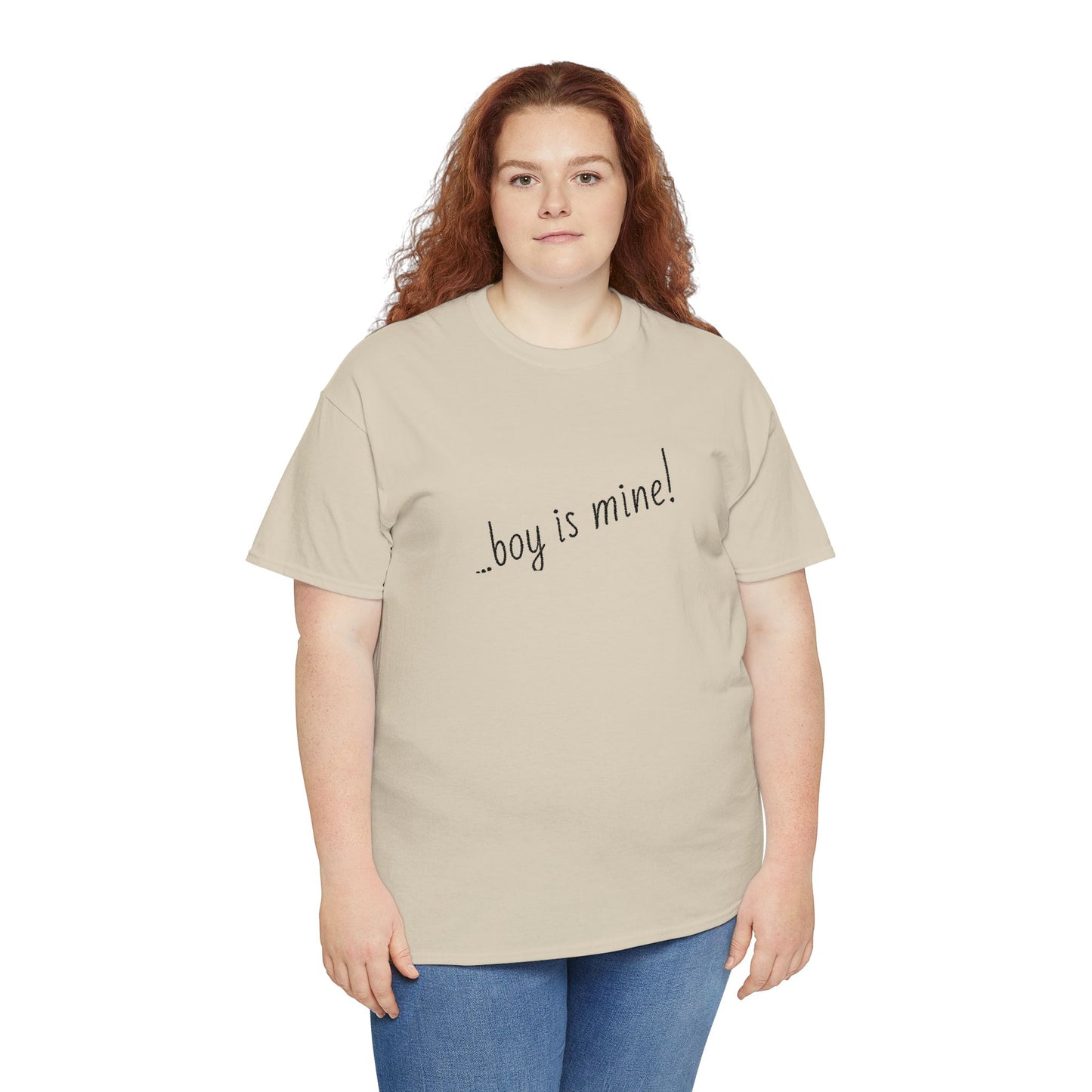 Fun casual t-shirt with Boy is Mine flirty design