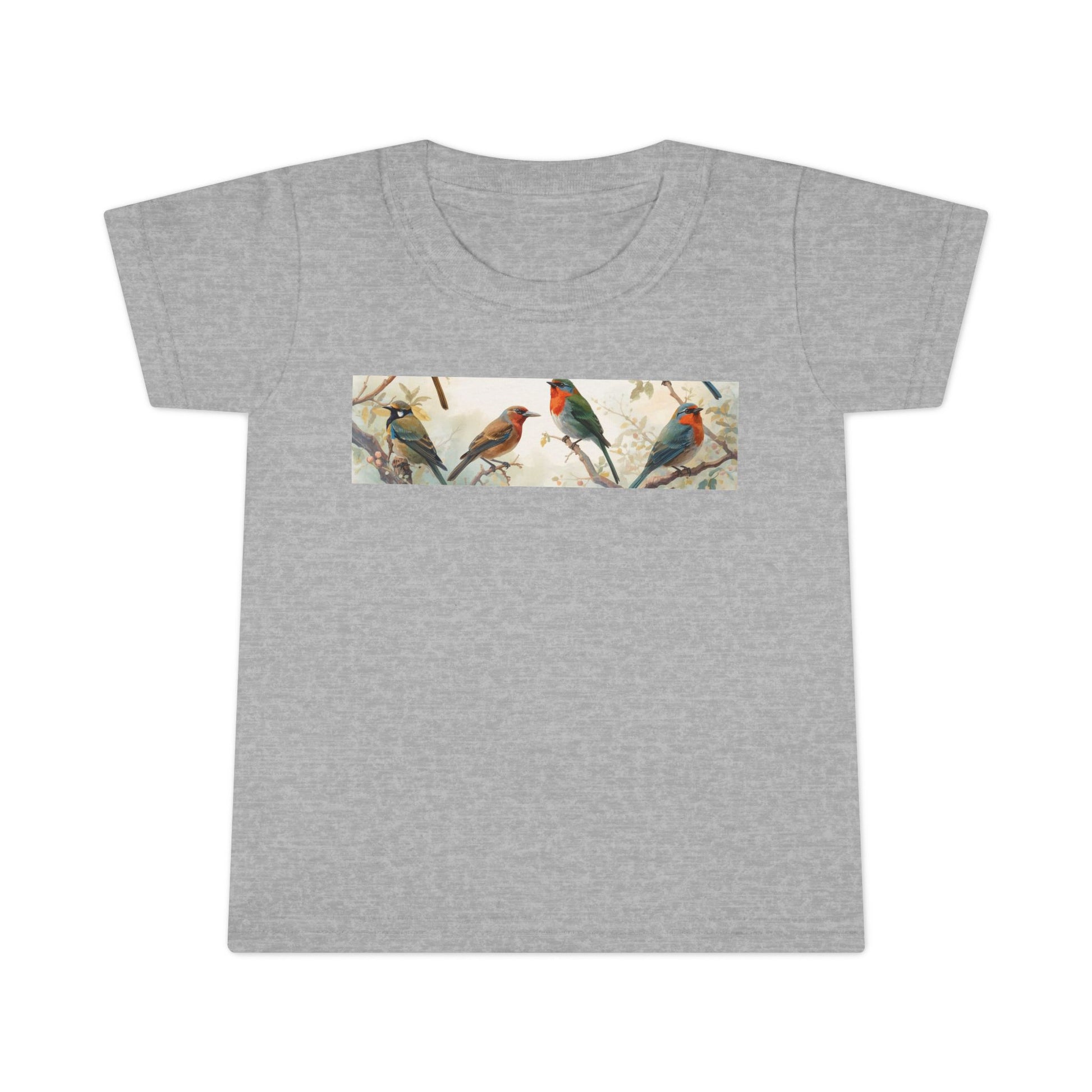 Cute nature toddler shirt with vintage bird design for kids