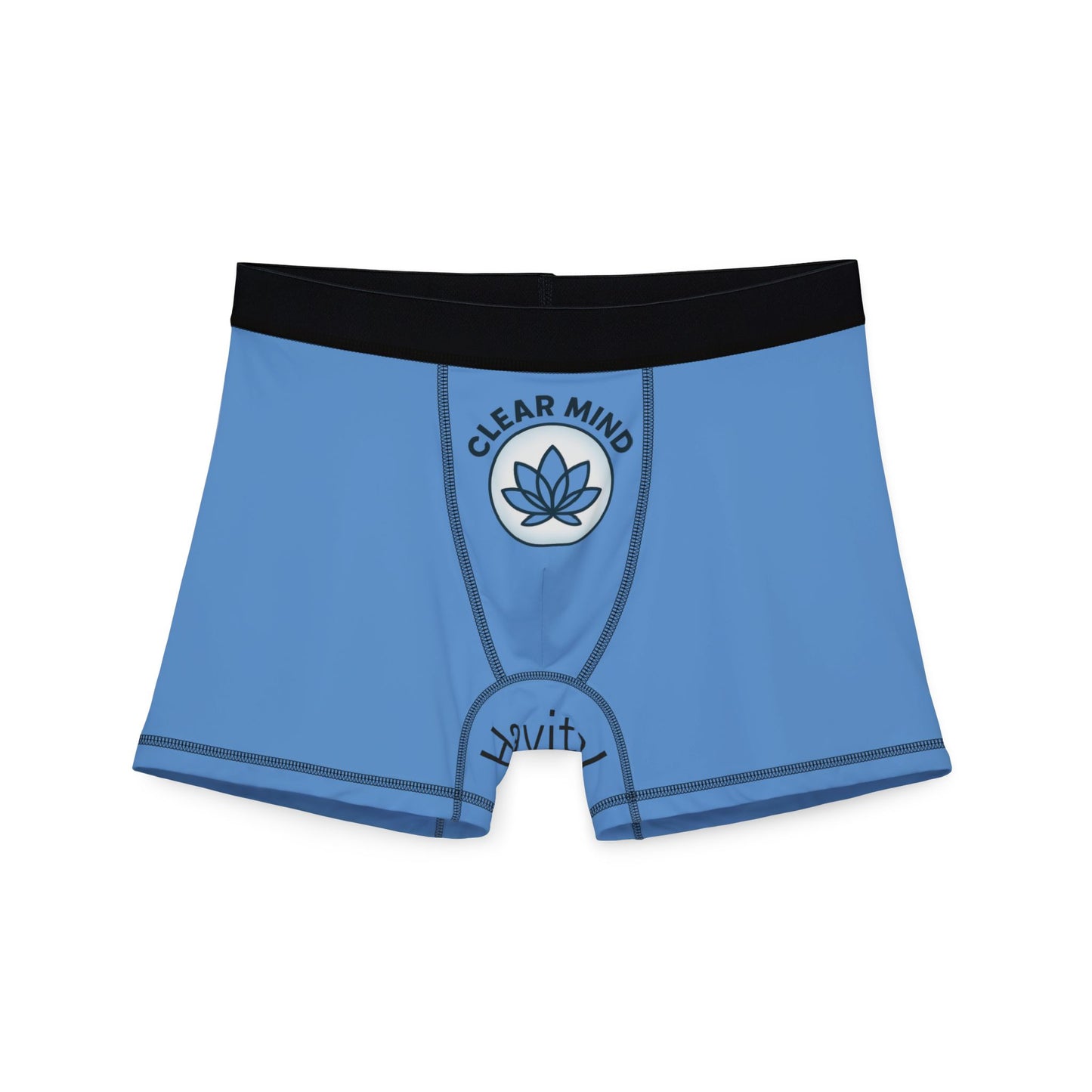 Lotus boxers with clear mind design for meditation enthusiasts