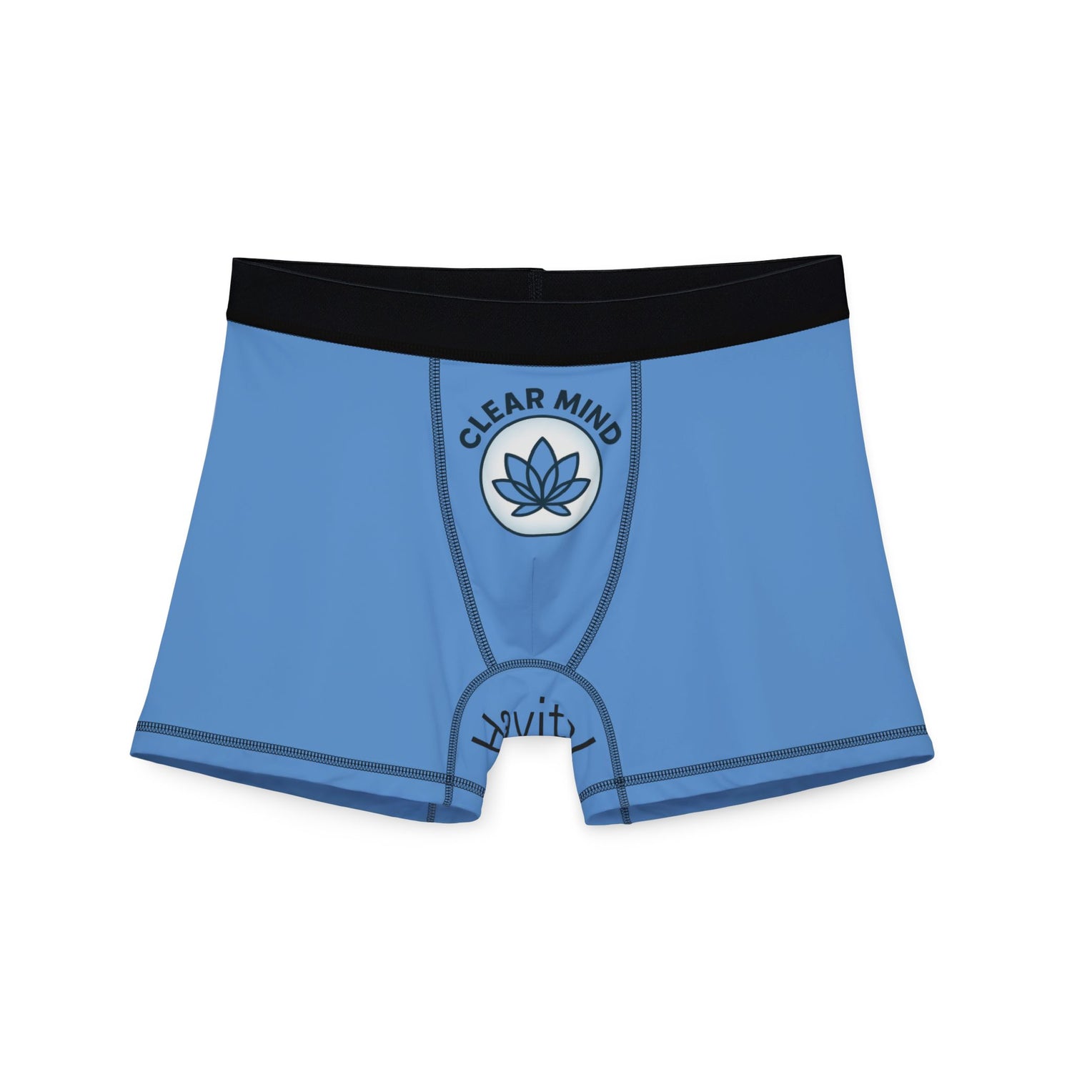 Lotus boxers with clear mind design for meditation enthusiasts