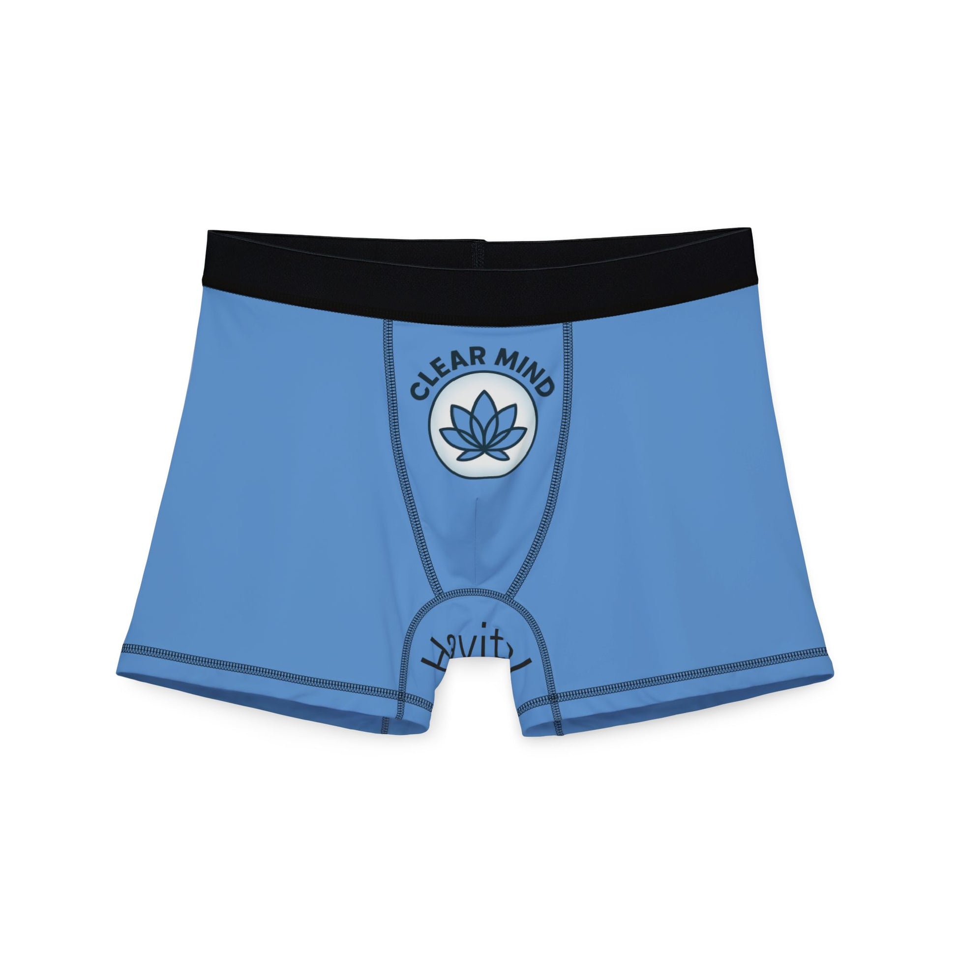 Lotus boxers with clear mind design for meditation enthusiasts
