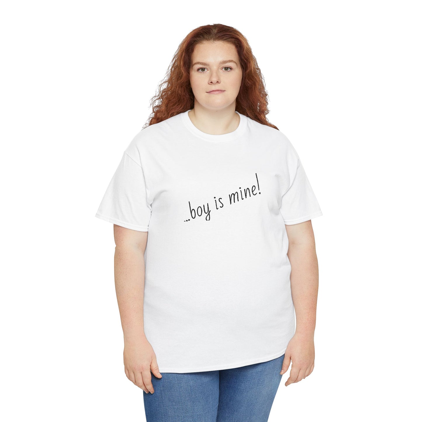 Fun casual t-shirt with Boy is Mine flirty design