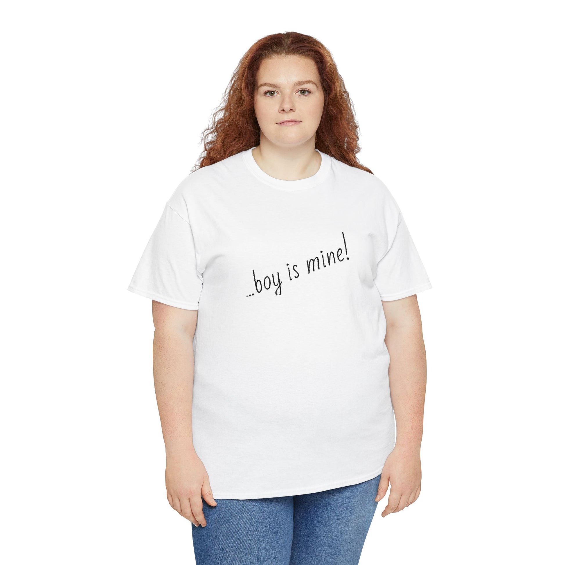 Fun casual t-shirt with Boy is Mine flirty design