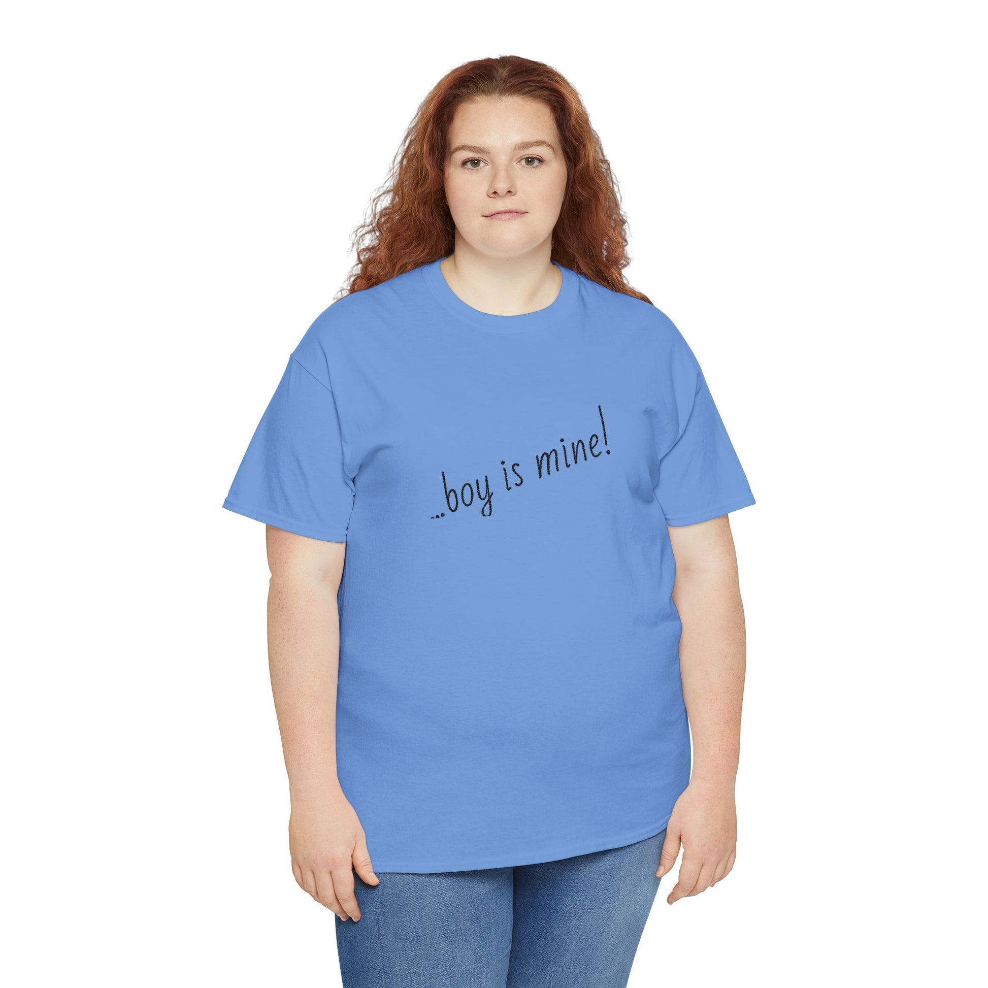 Fun casual t-shirt with Boy is Mine flirty design
