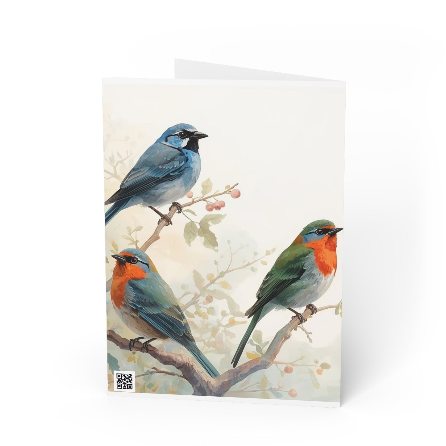 Bird art greeting cards with nature-inspired eco-friendly design