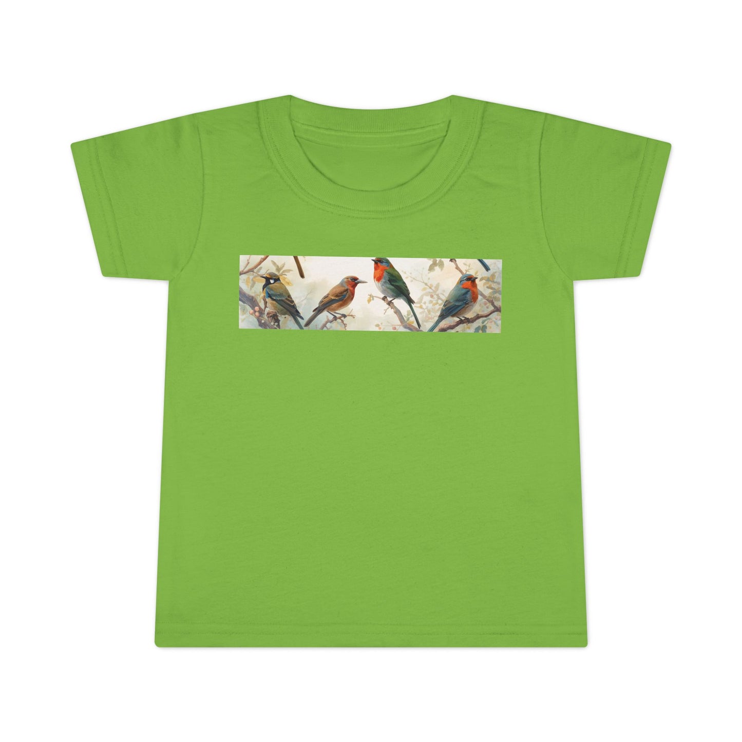 Cute nature toddler shirt with vintage bird design for kids
