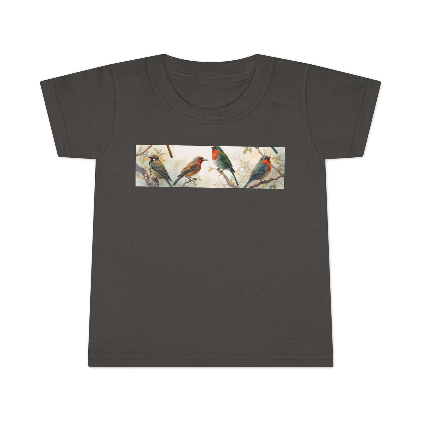 Cute nature toddler shirt with vintage bird design for kids