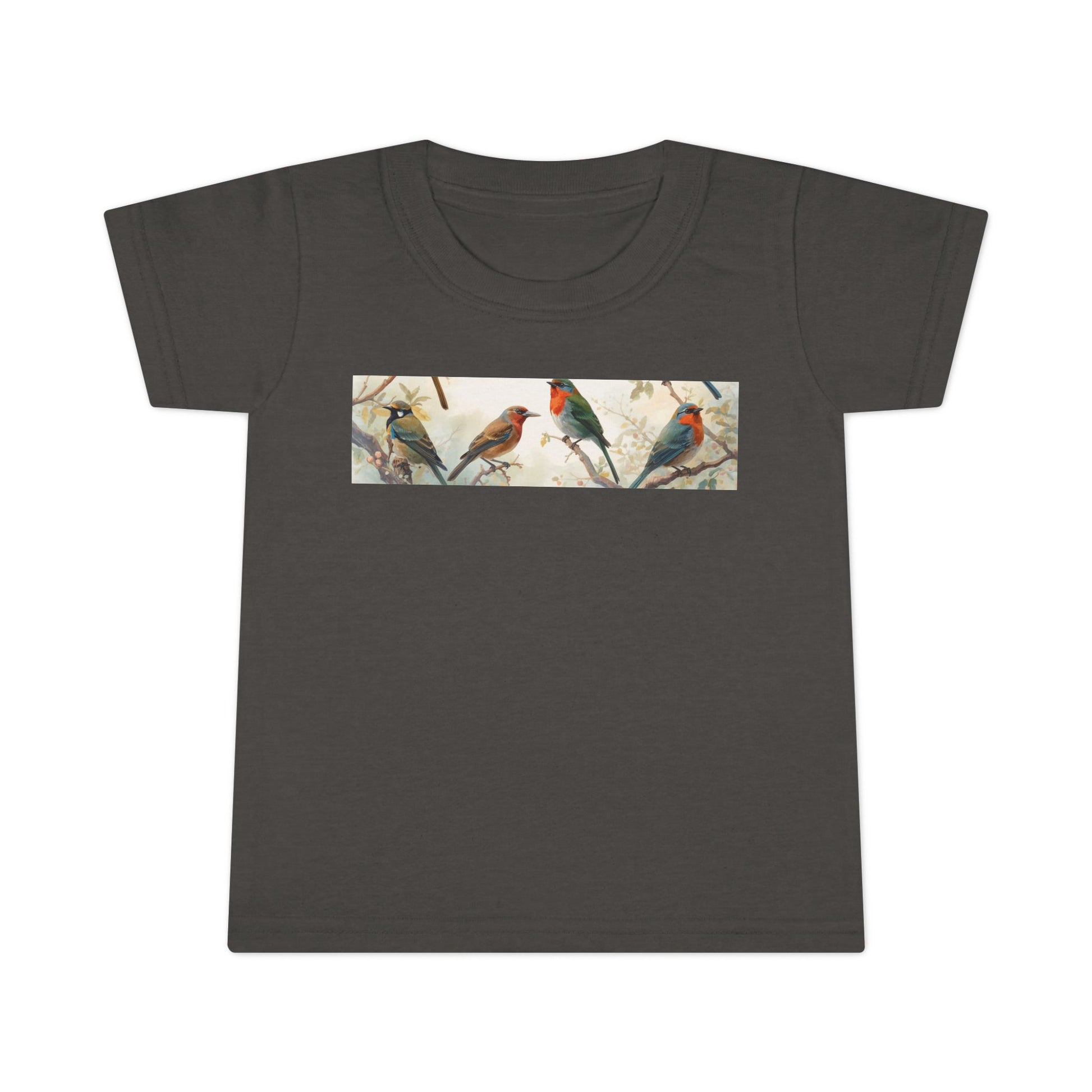 Cute nature toddler shirt with vintage bird design for kids