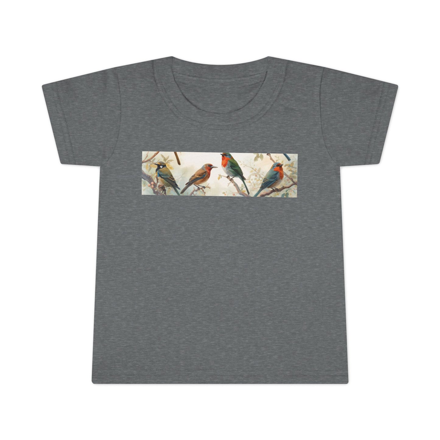 Cute nature toddler shirt with vintage bird design for kids