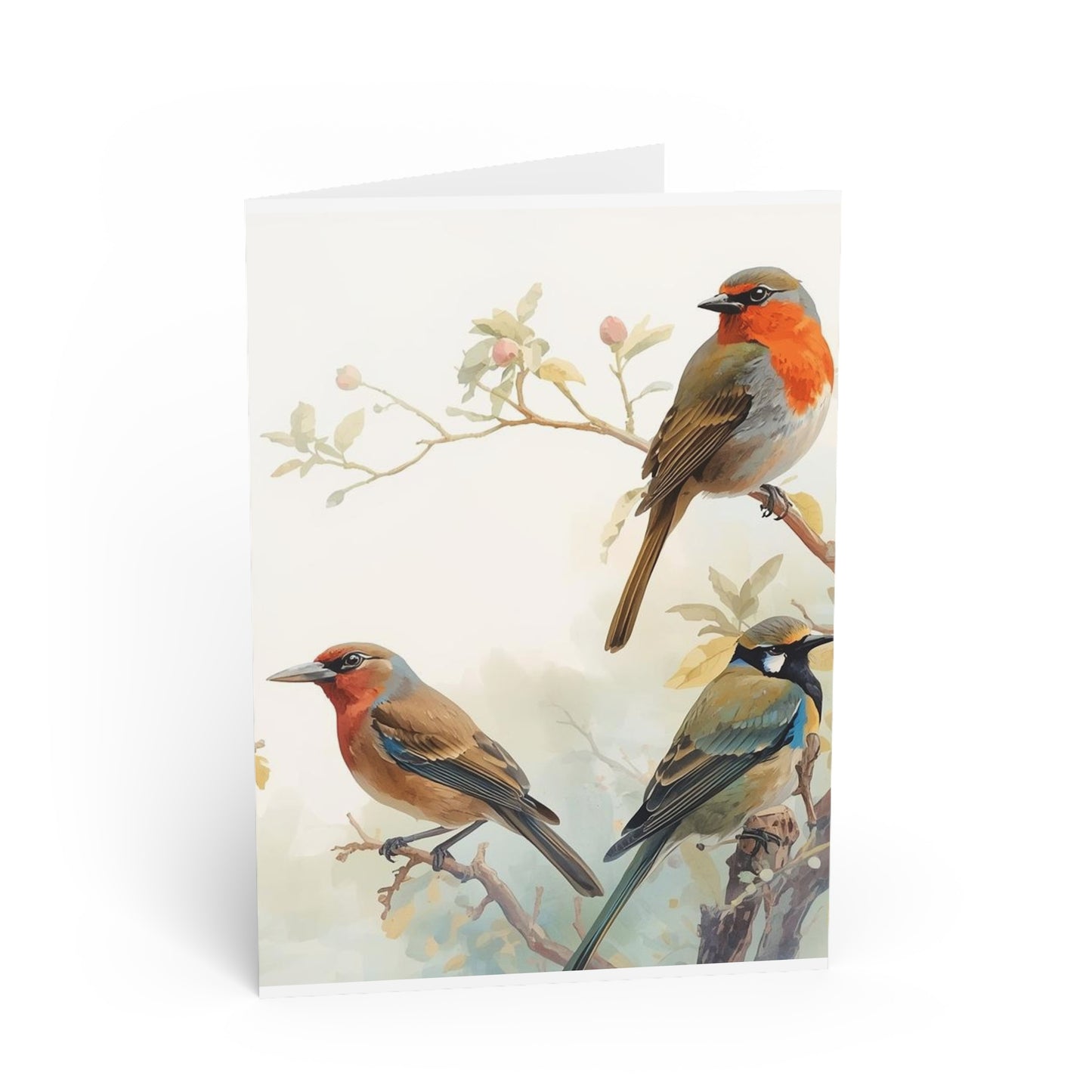 Bird art greeting cards with nature-inspired eco-friendly design