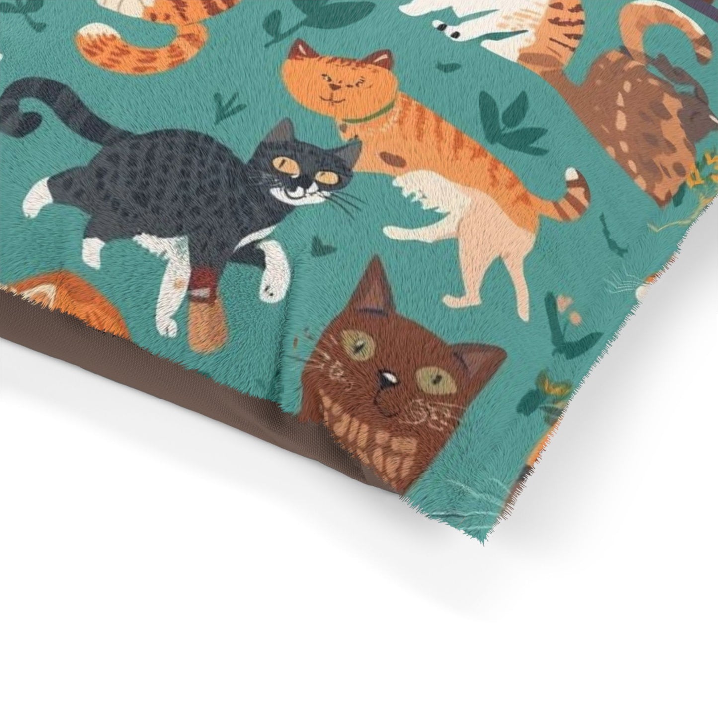 Cozy Cat Bed with Adorable Feline Print, Plush Pet Cushion for Cats, Cat Lover Gift, Pet Accessory for Home, Stylish Cat Furniture