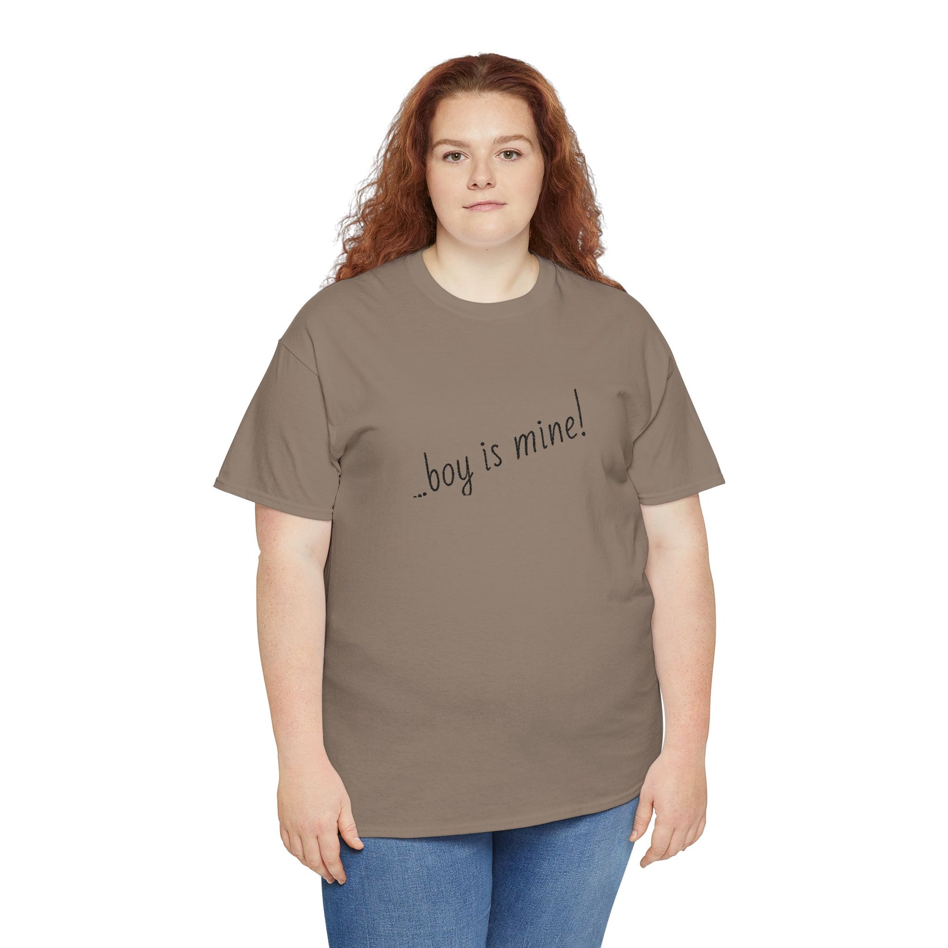 Fun casual t-shirt with Boy is Mine flirty design