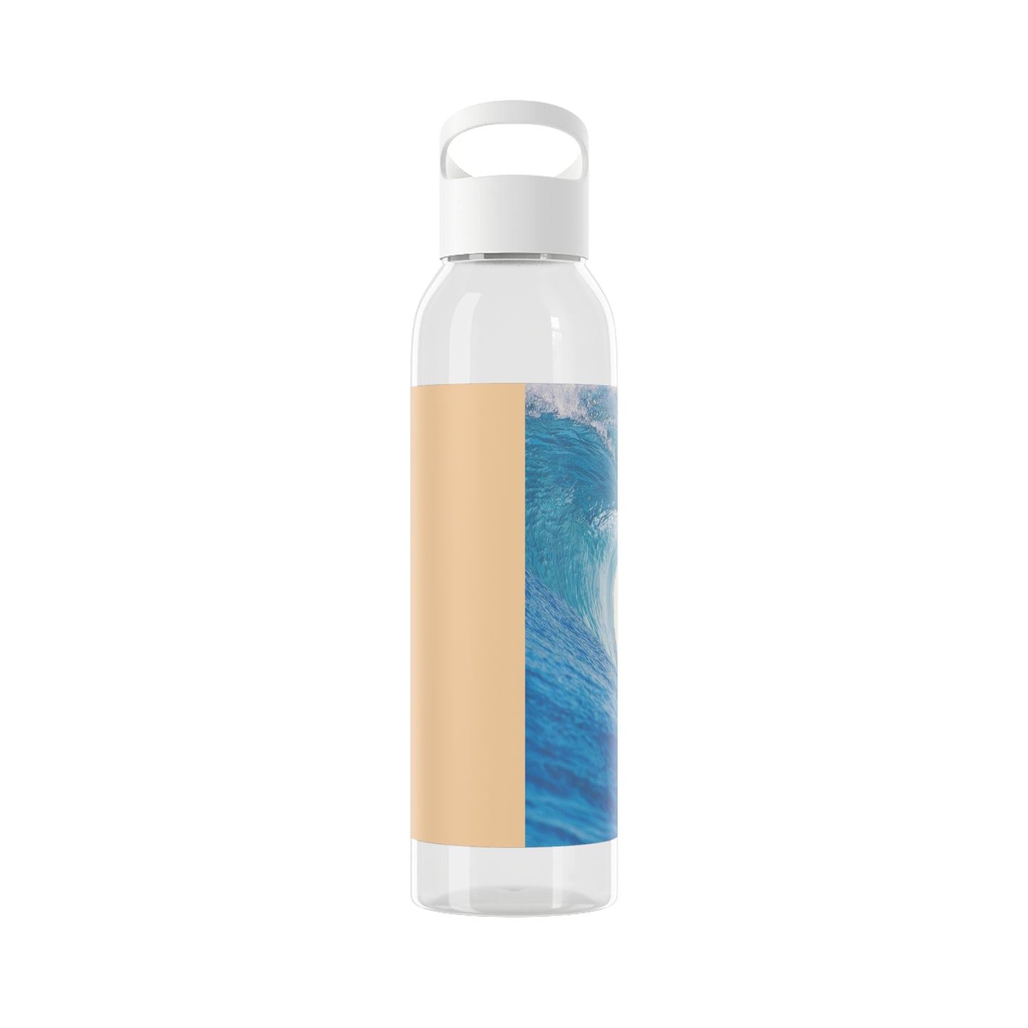 Ocean-inspired water bottle with sky blue design for gym and running