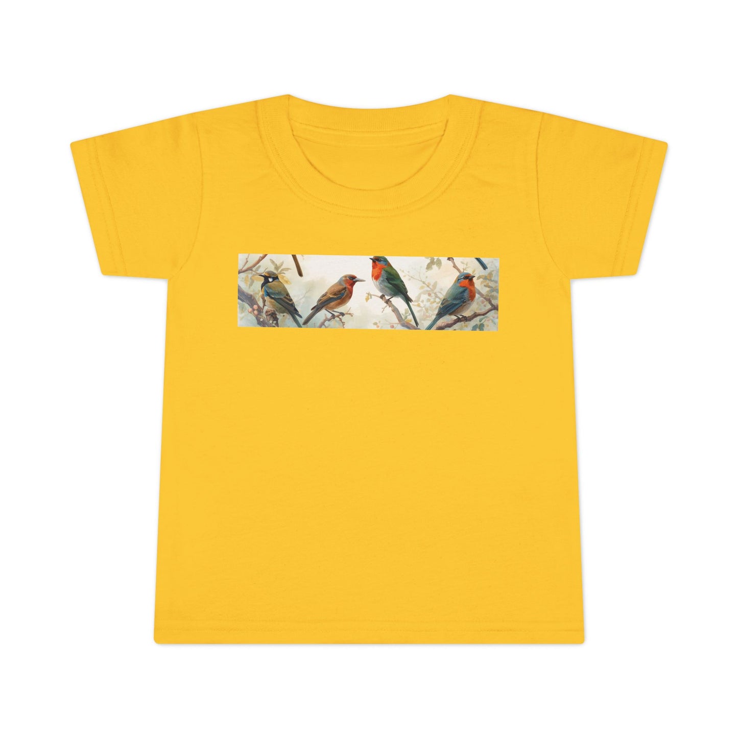 Cute nature toddler shirt with vintage bird design for kids