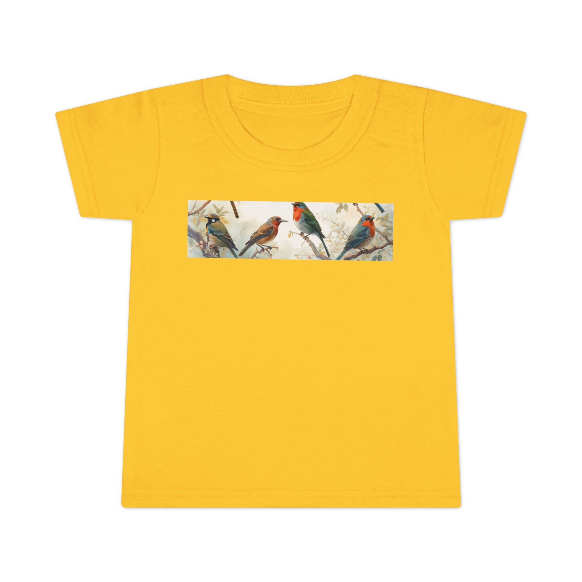 Cute nature toddler shirt with vintage bird design for kids