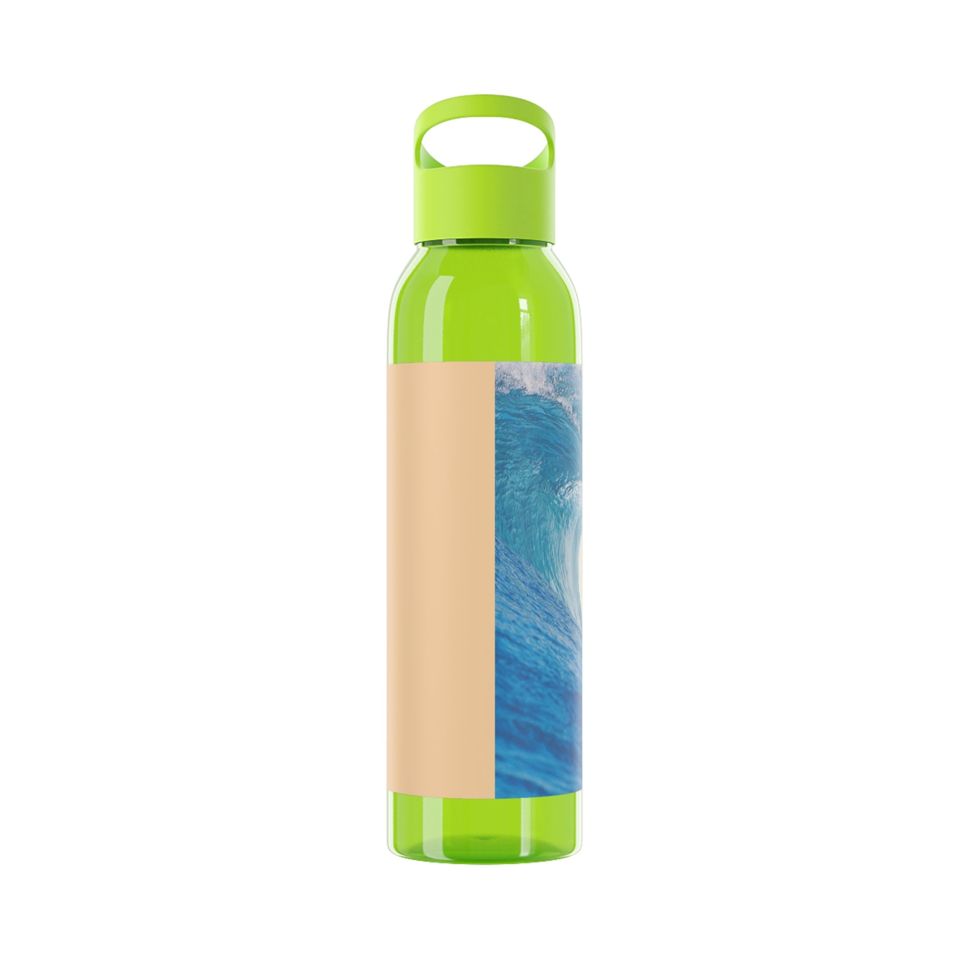 Ocean-inspired water bottle with sky blue design for gym and running