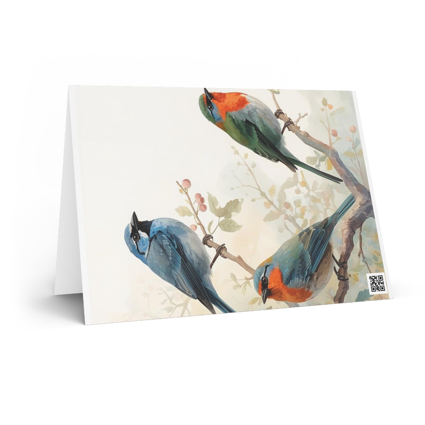Bird art greeting cards with nature-inspired eco-friendly design
