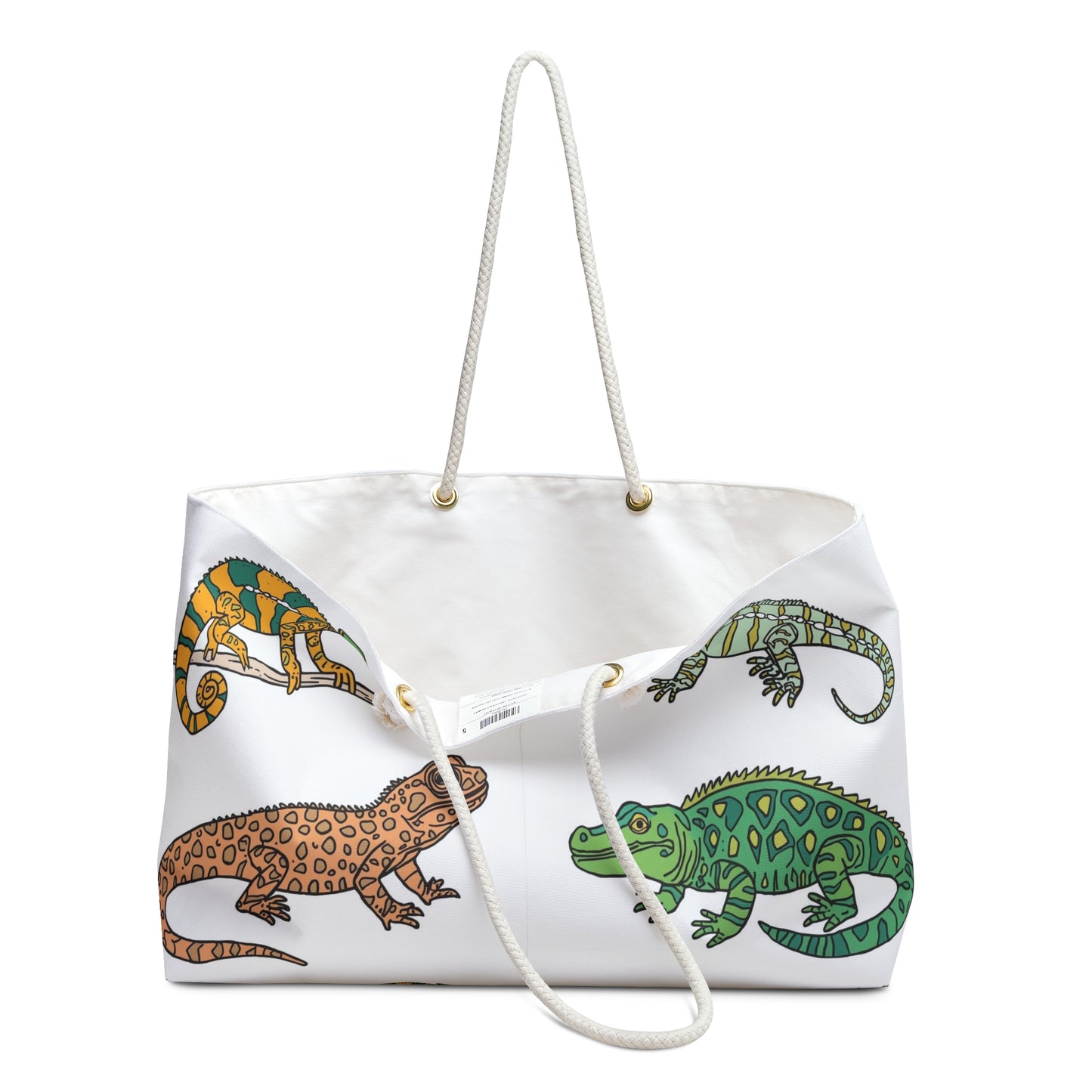 Lizard-Themed Weekender Bag - Perfect for Adventurers, Gift for Nature Lovers, Travel Essentials, Eco-Friendly Tote, Fun Animal Print Bag