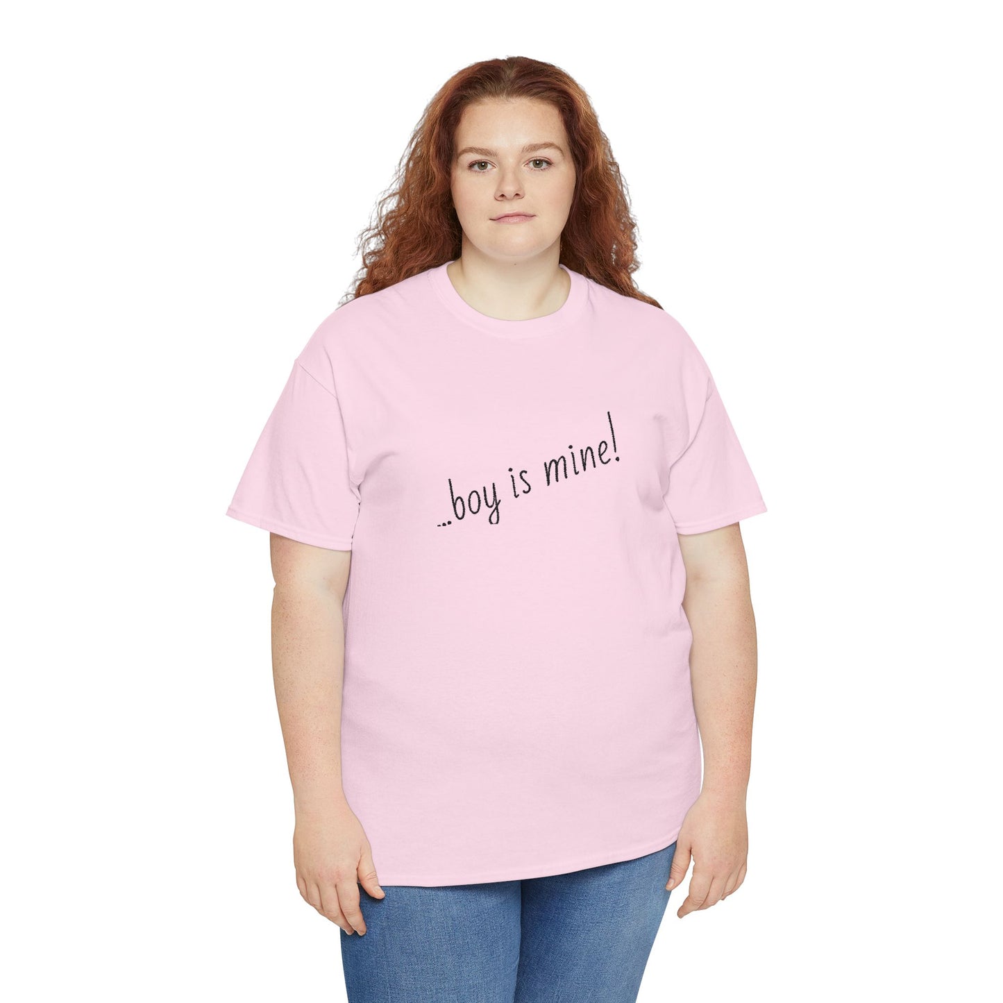 ..boy is mine! Unisex Heavy Cotton Tee, Inspirational T-Shirt, Motivational Top, Flirt and fun, Gift for Lovers, Casual Wear
