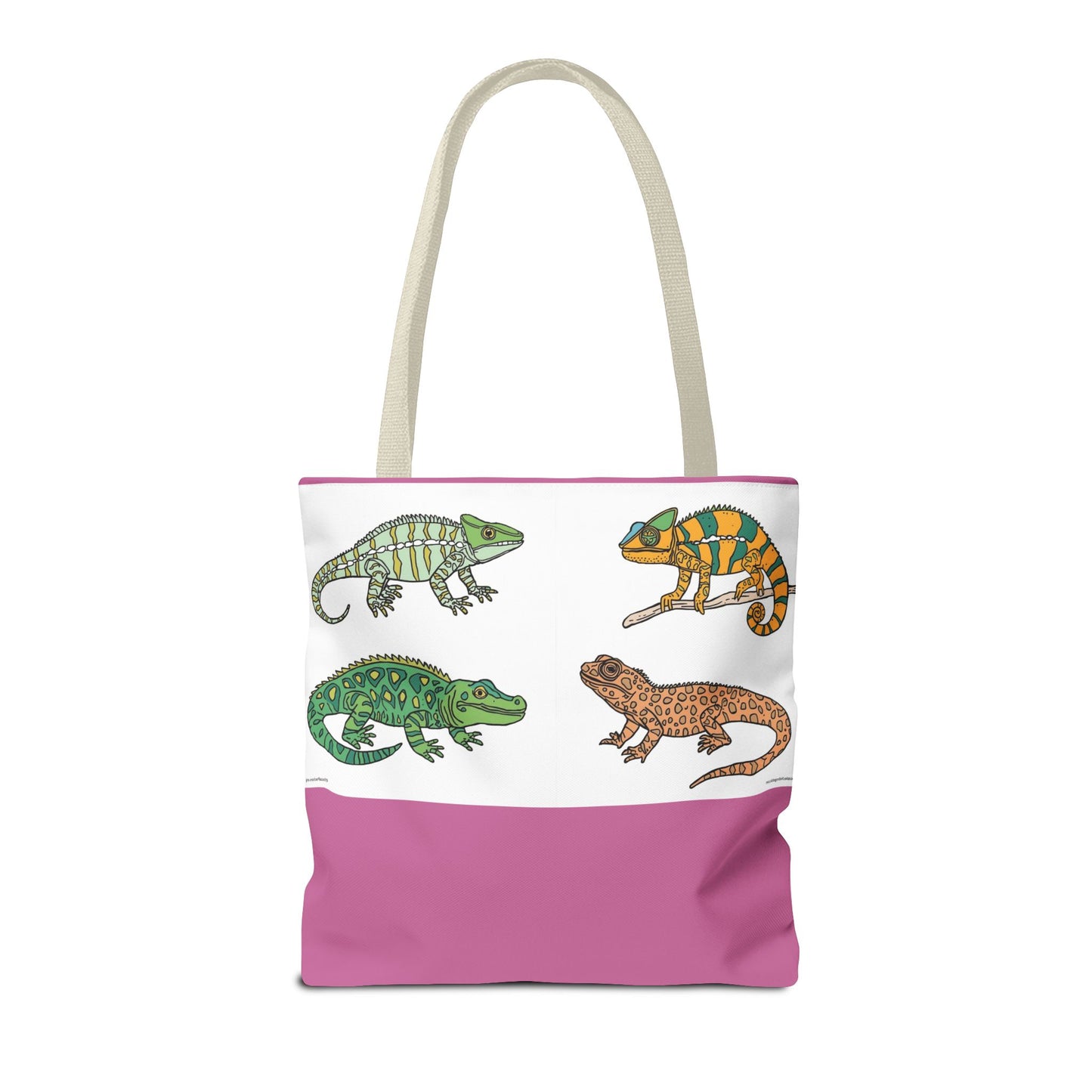 Colorful Lizard Tote Bag, Reptile Lover Gift, Eco-Friendly Shopping Bag, Beach Bag, Animal Print Purse
