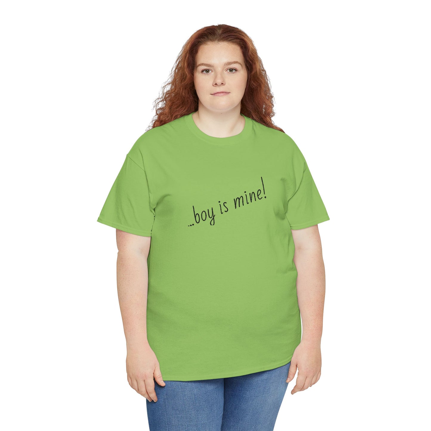 Fun casual t-shirt with Boy is Mine flirty design