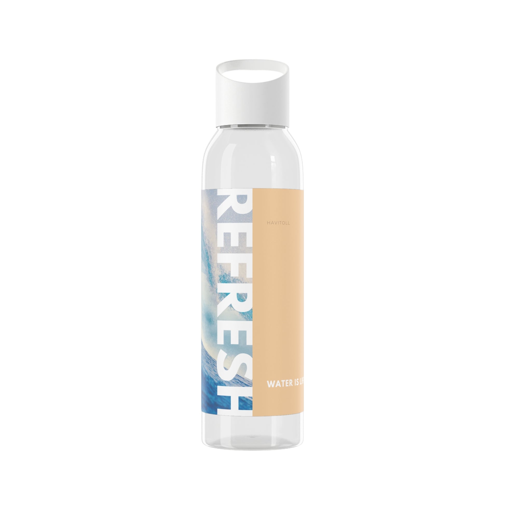Ocean-inspired water bottle with sky blue design for gym and running