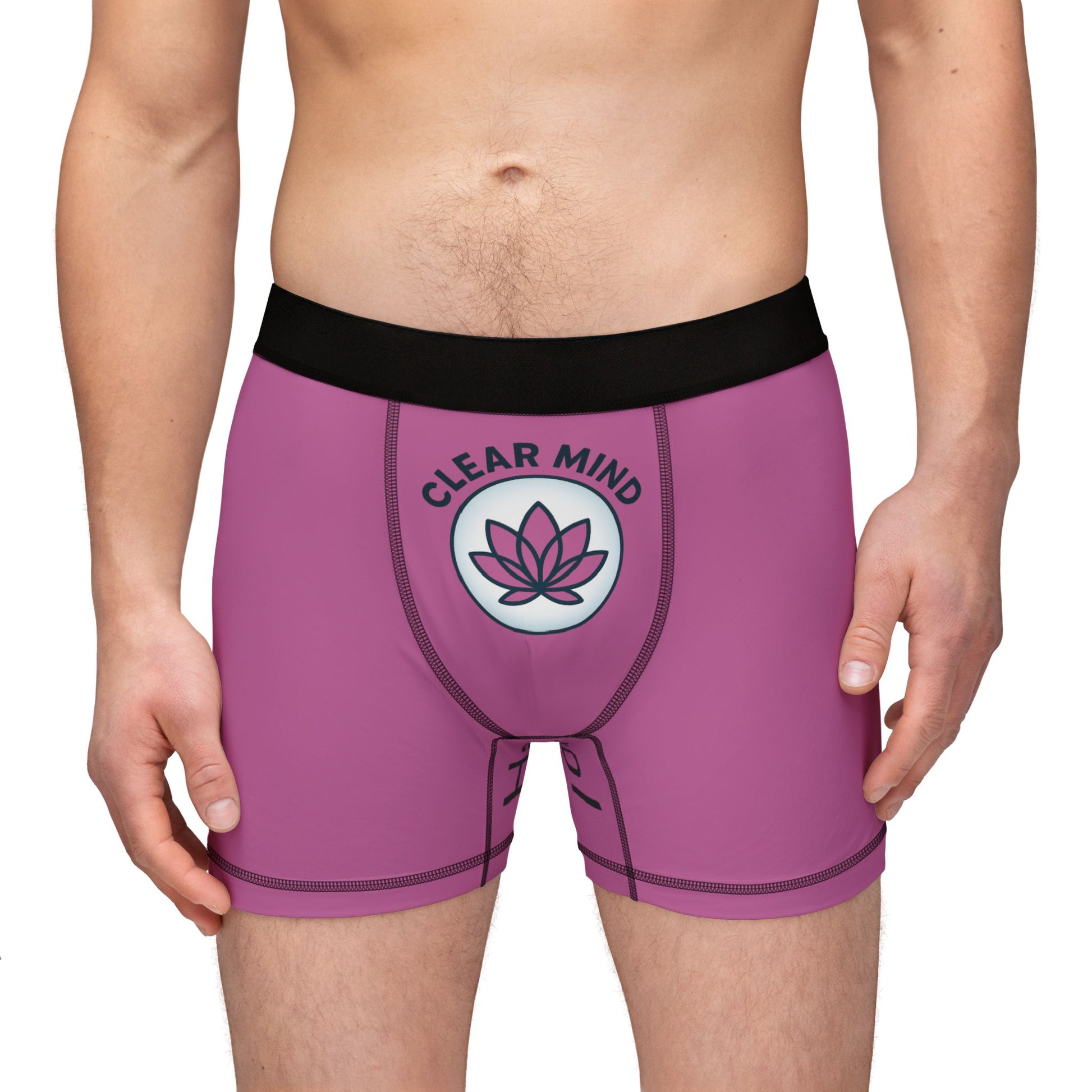 Meditation boxers with lotus plant design for mindful living