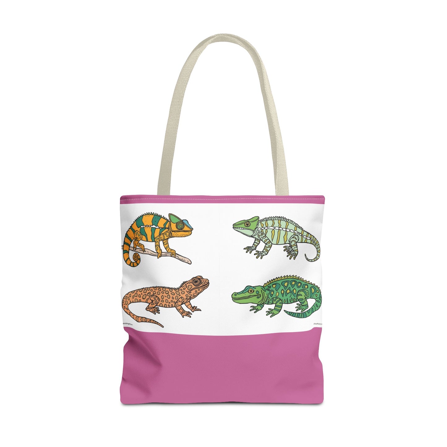 Colorful Lizard Tote Bag, Reptile Lover Gift, Eco-Friendly Shopping Bag, Beach Bag, Animal Print Purse