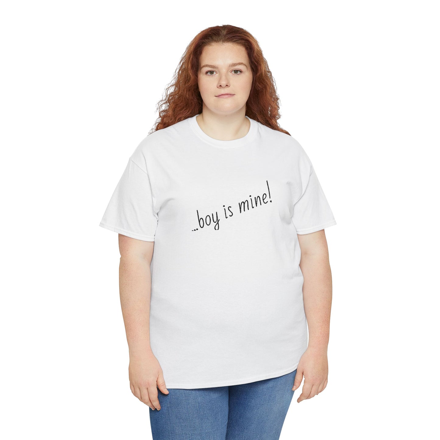 Fun casual t-shirt with Boy is Mine flirty design