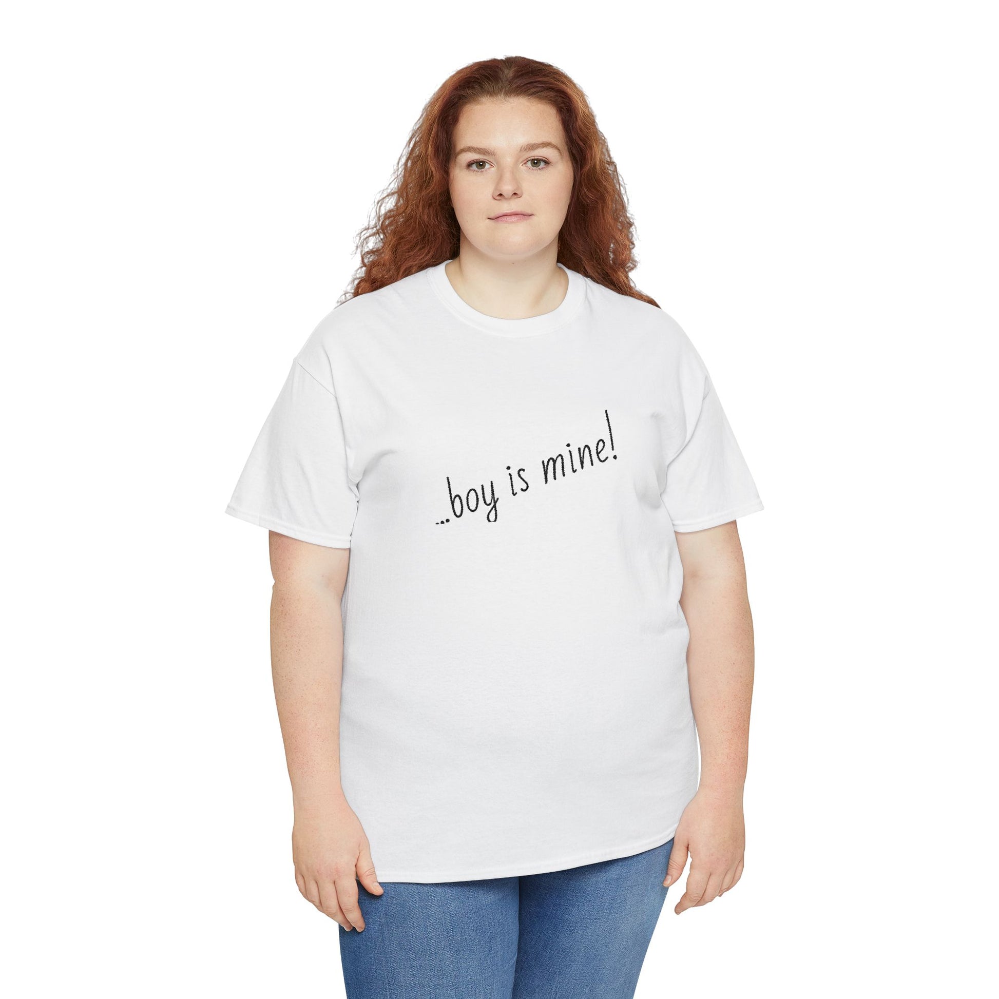 Fun casual t-shirt with Boy is Mine flirty design