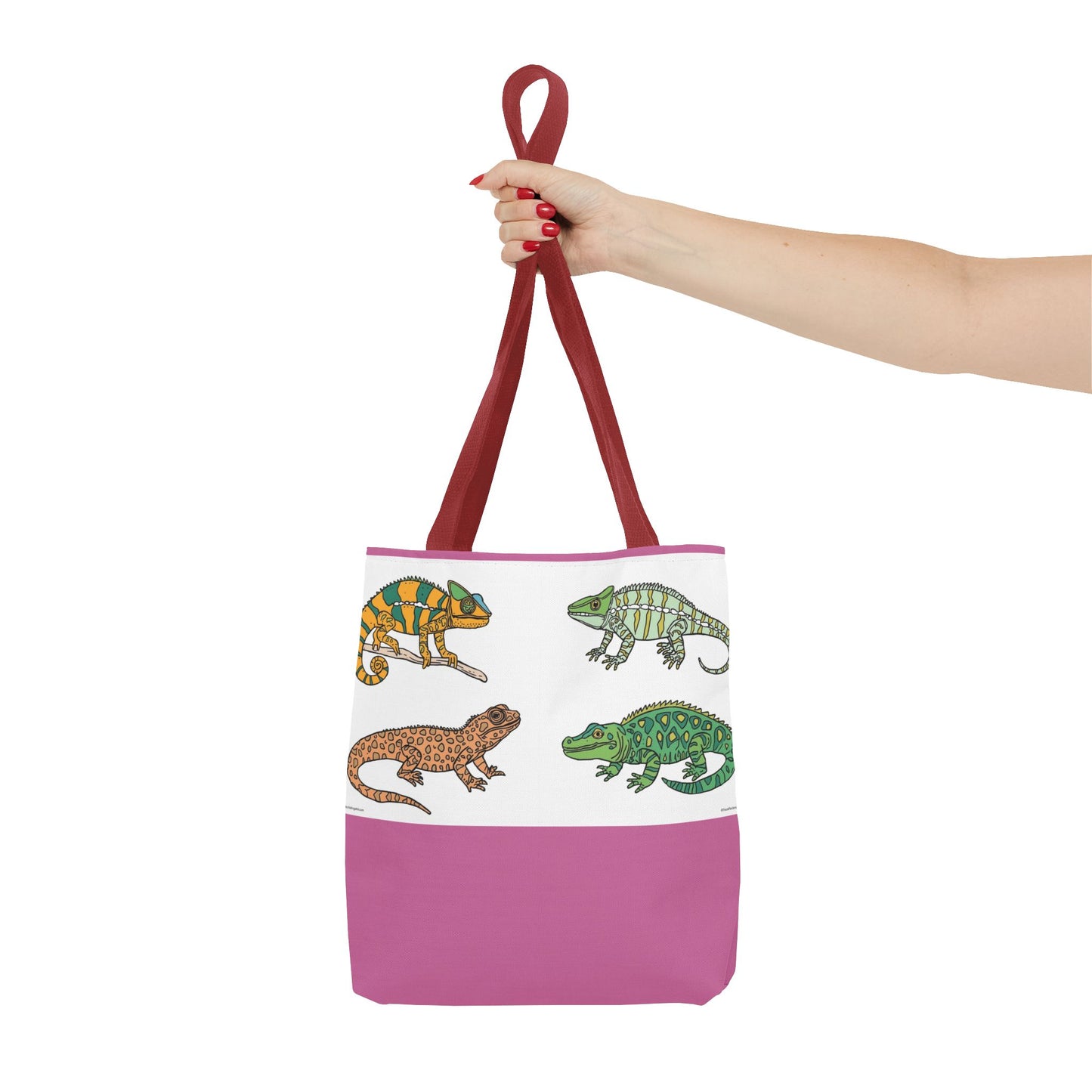 Colorful Lizard Tote Bag, Reptile Lover Gift, Eco-Friendly Shopping Bag, Beach Bag, Animal Print Purse