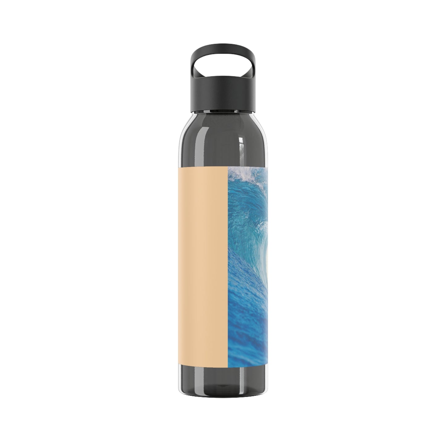 Ocean-inspired water bottle with sky blue design for gym and running