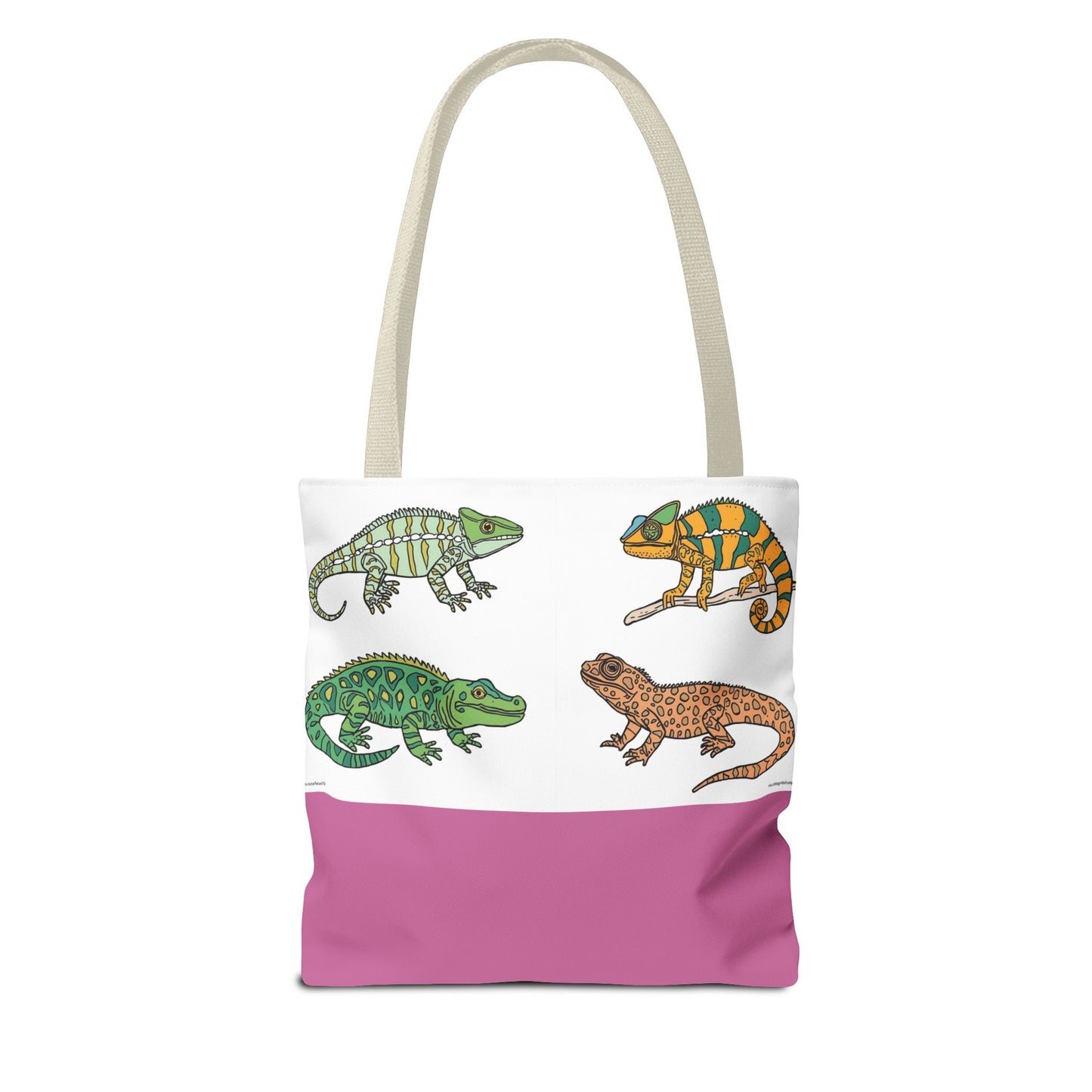 Colorful Lizard Tote Bag, Reptile Lover Gift, Eco-Friendly Shopping Bag, Beach Bag, Animal Print Purse
