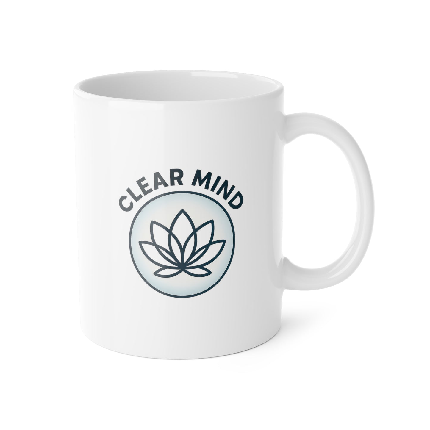 Mindfulness coffee mug with lotus flower design for yogis and meditation